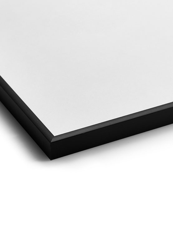 FDM Marco de madera Tinkisso 70x100 cm - negro mate - Cristal