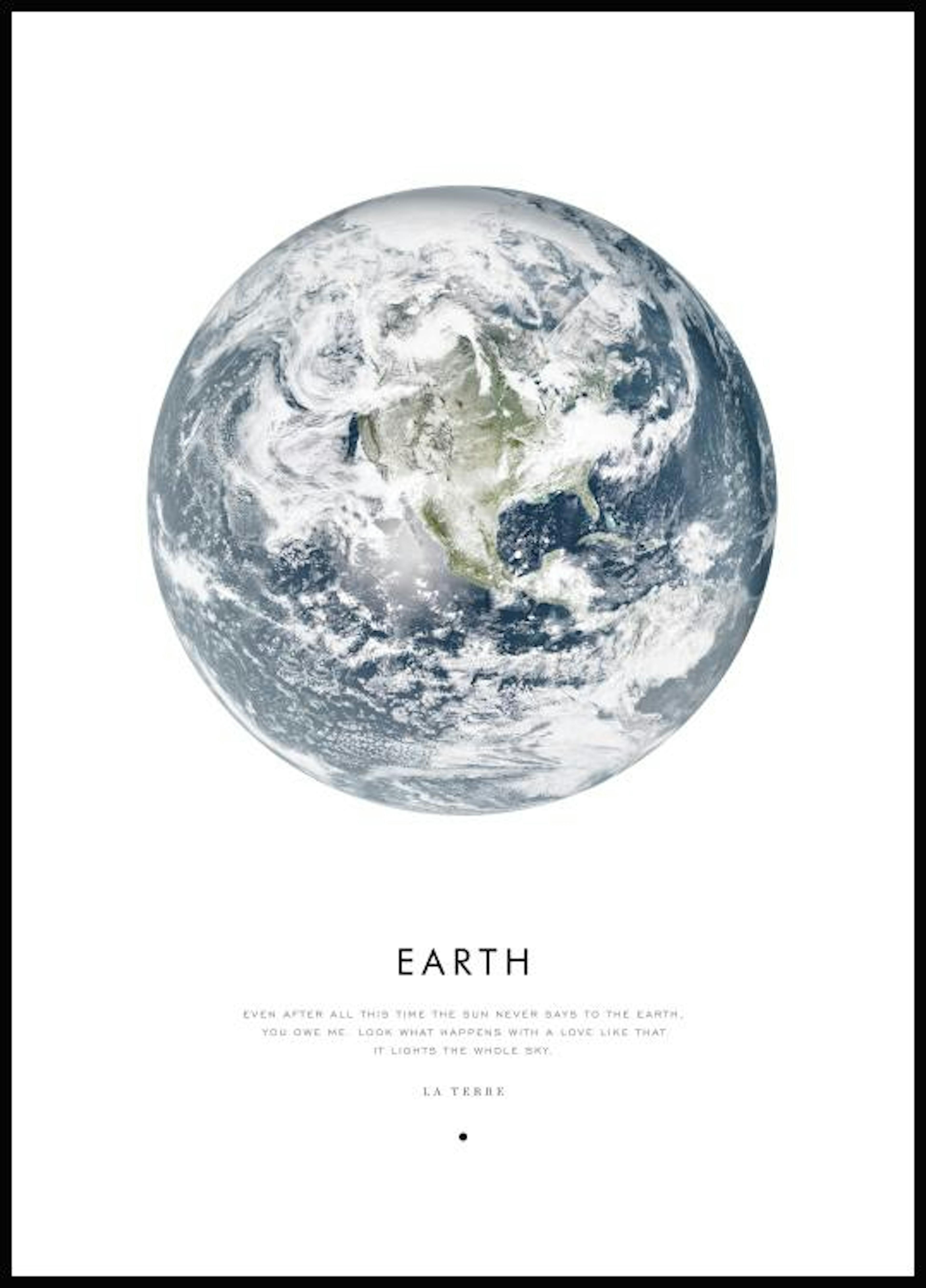 Poster cu globul pământesc 0