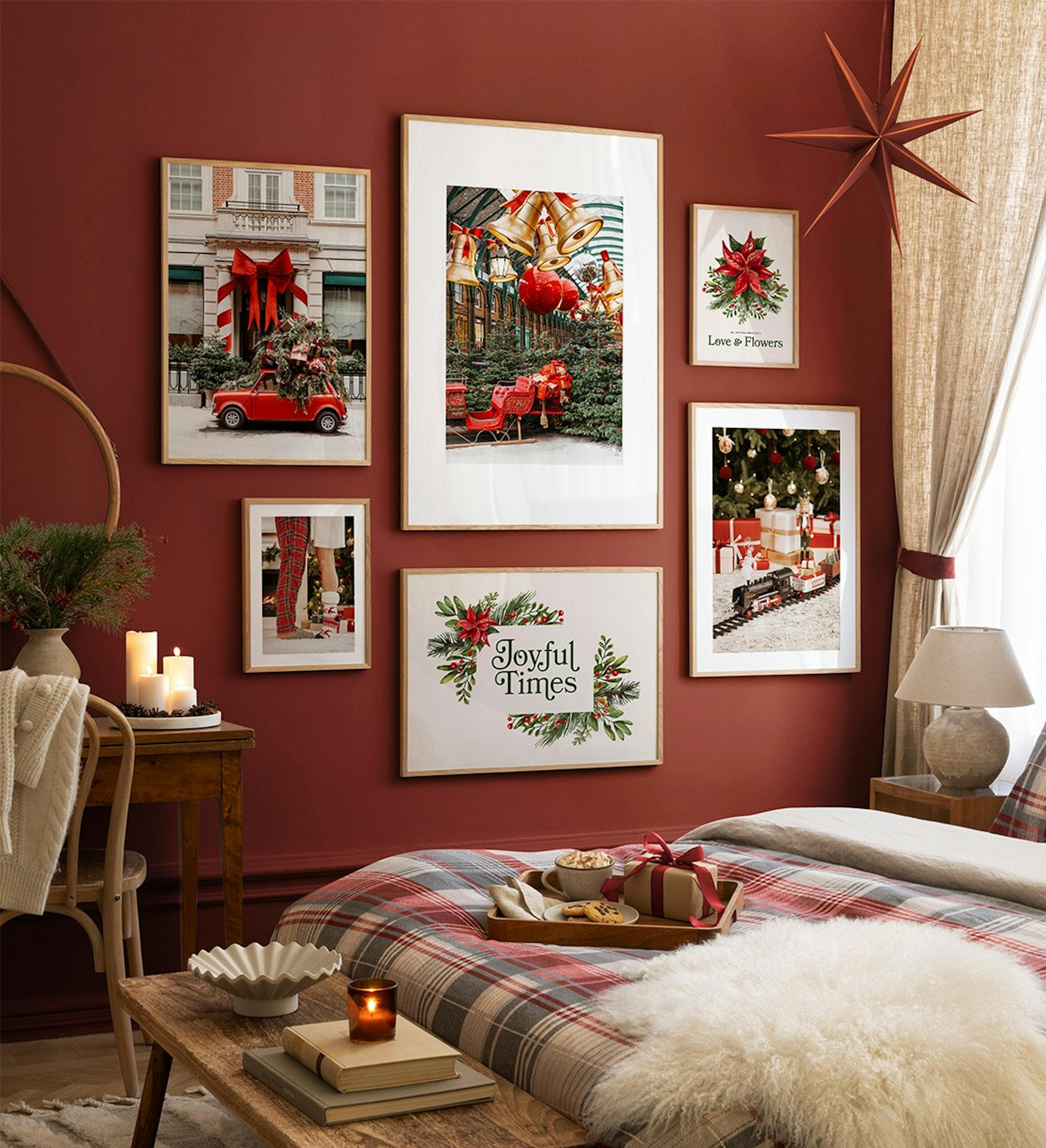 Holiday Festive gallery wall