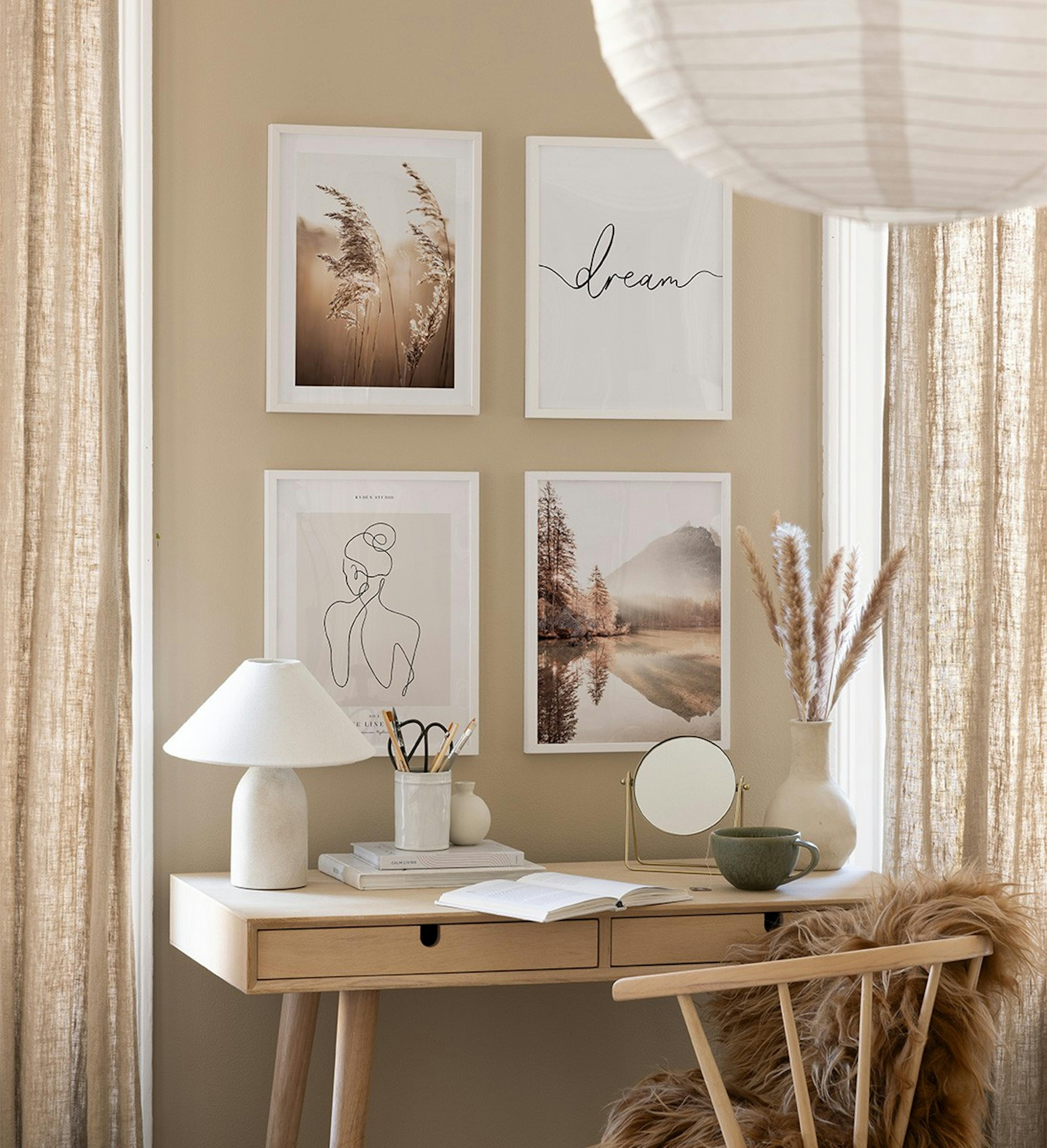 Beige simplicity decoration murale