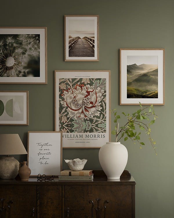 Cosy Green gallery wall (ONE SIZE) - Poster Store
