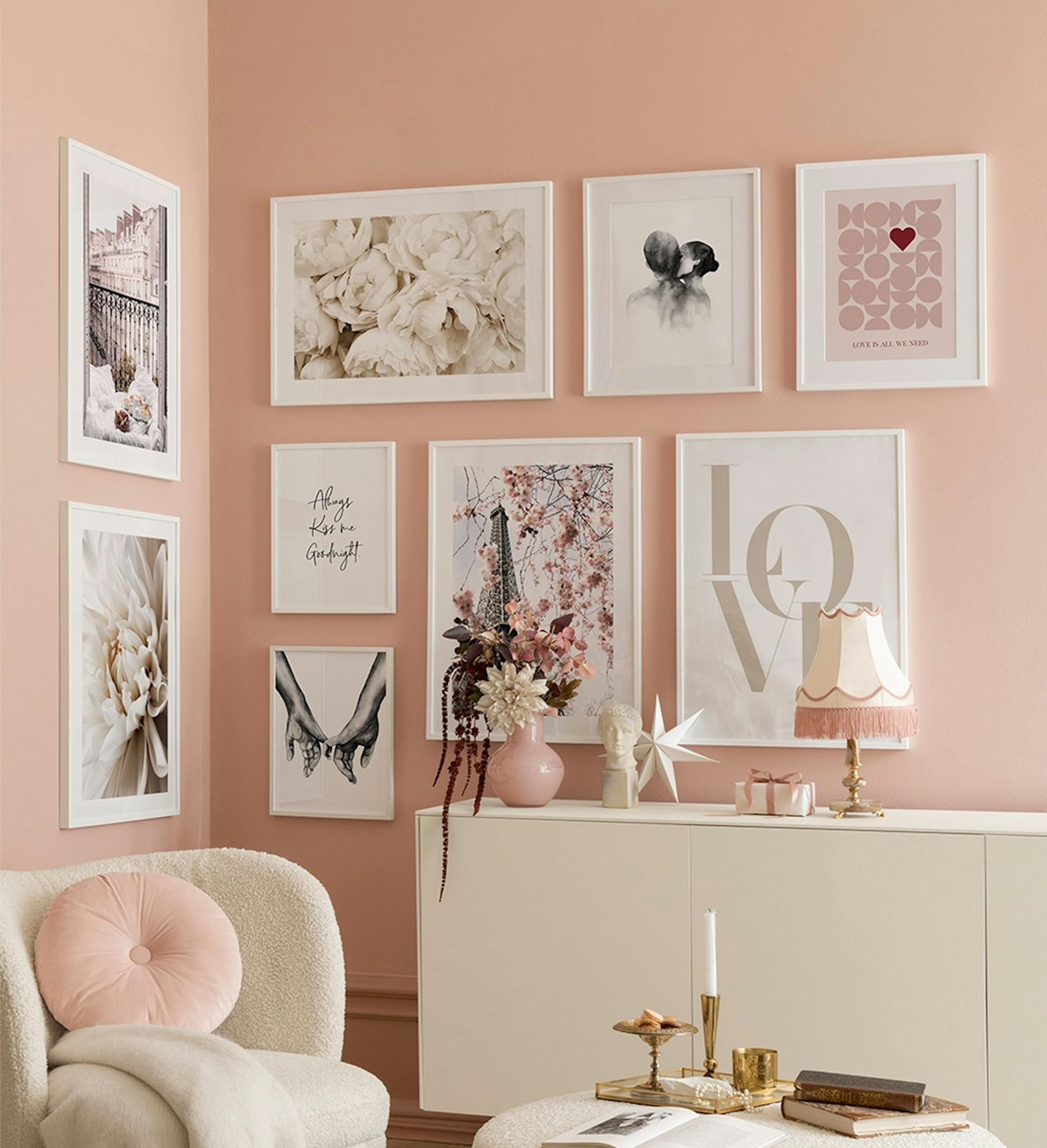 Romantic Prints gallery wall