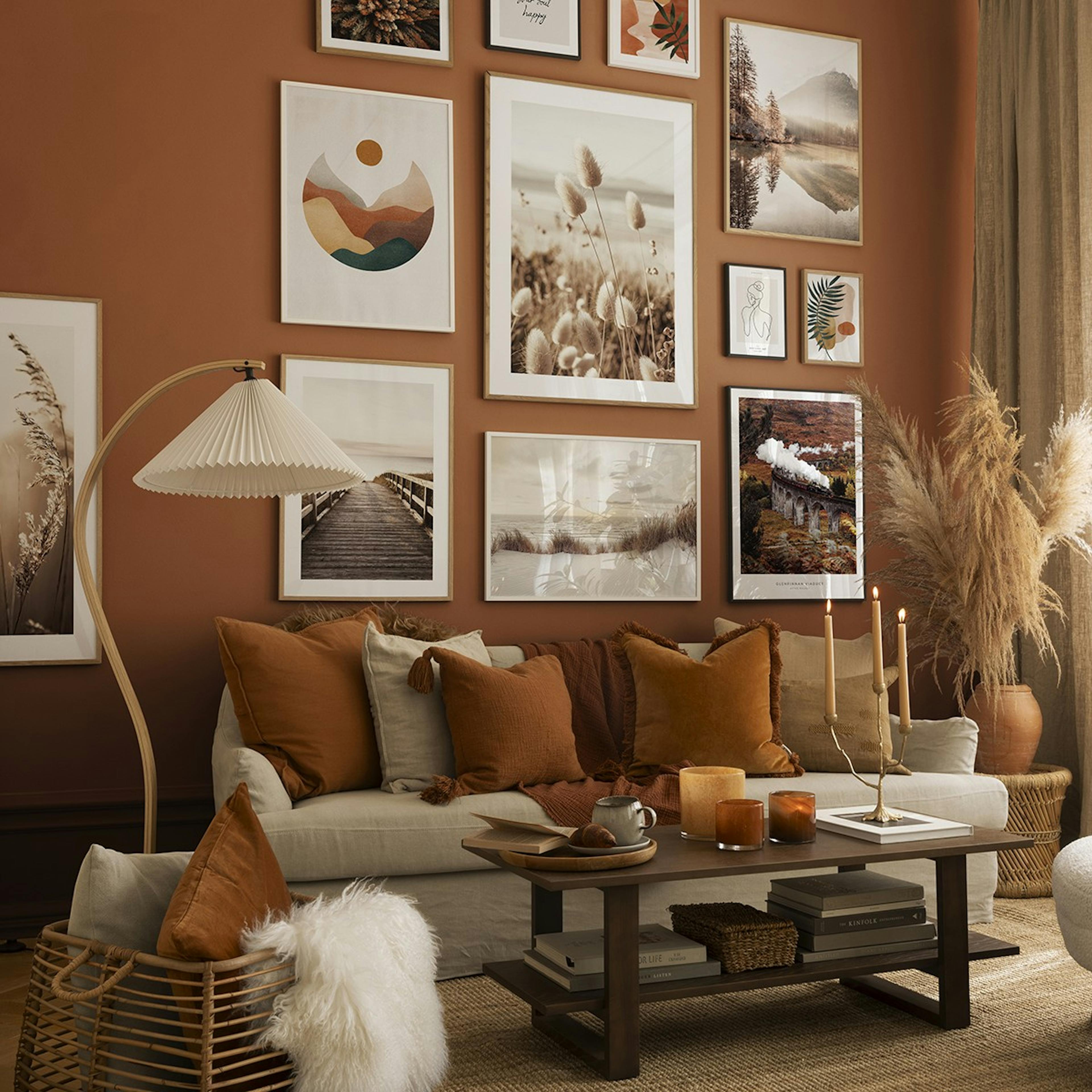 Rustic Orange zeď inspirace