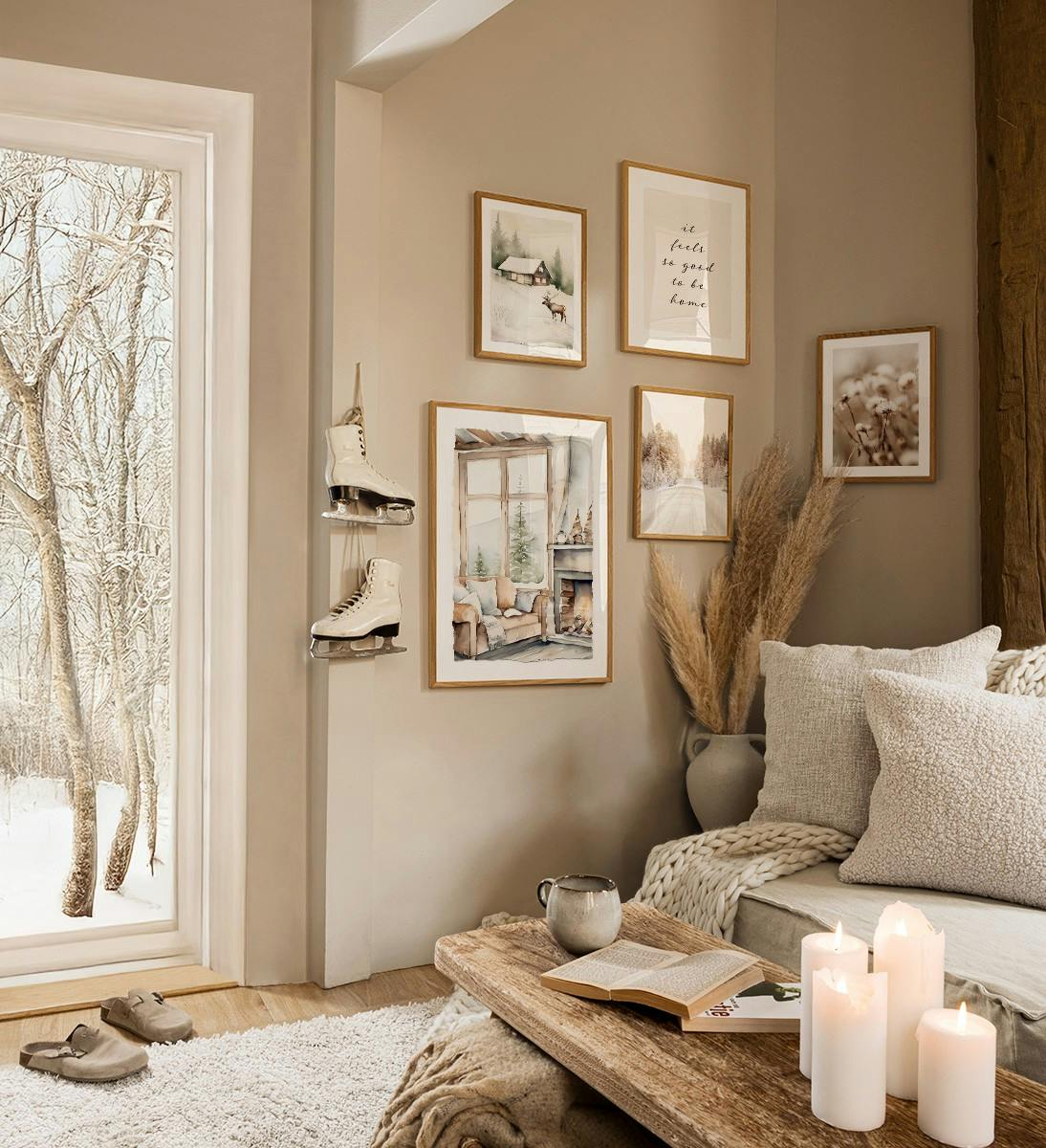 Winter Cabin gallery wall (ONE SIZE) - Poster Store
