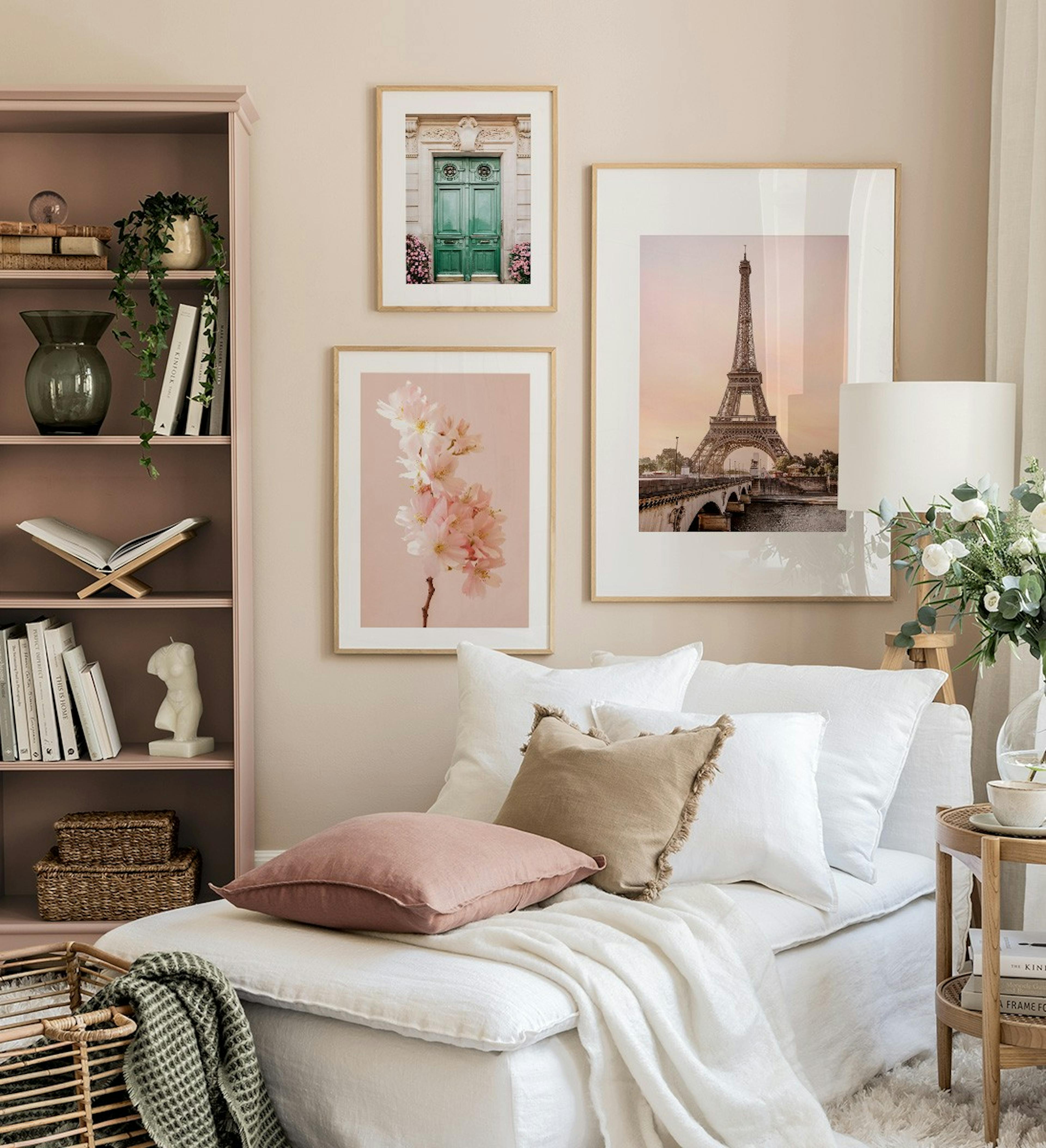 Pink Sky gallery wall