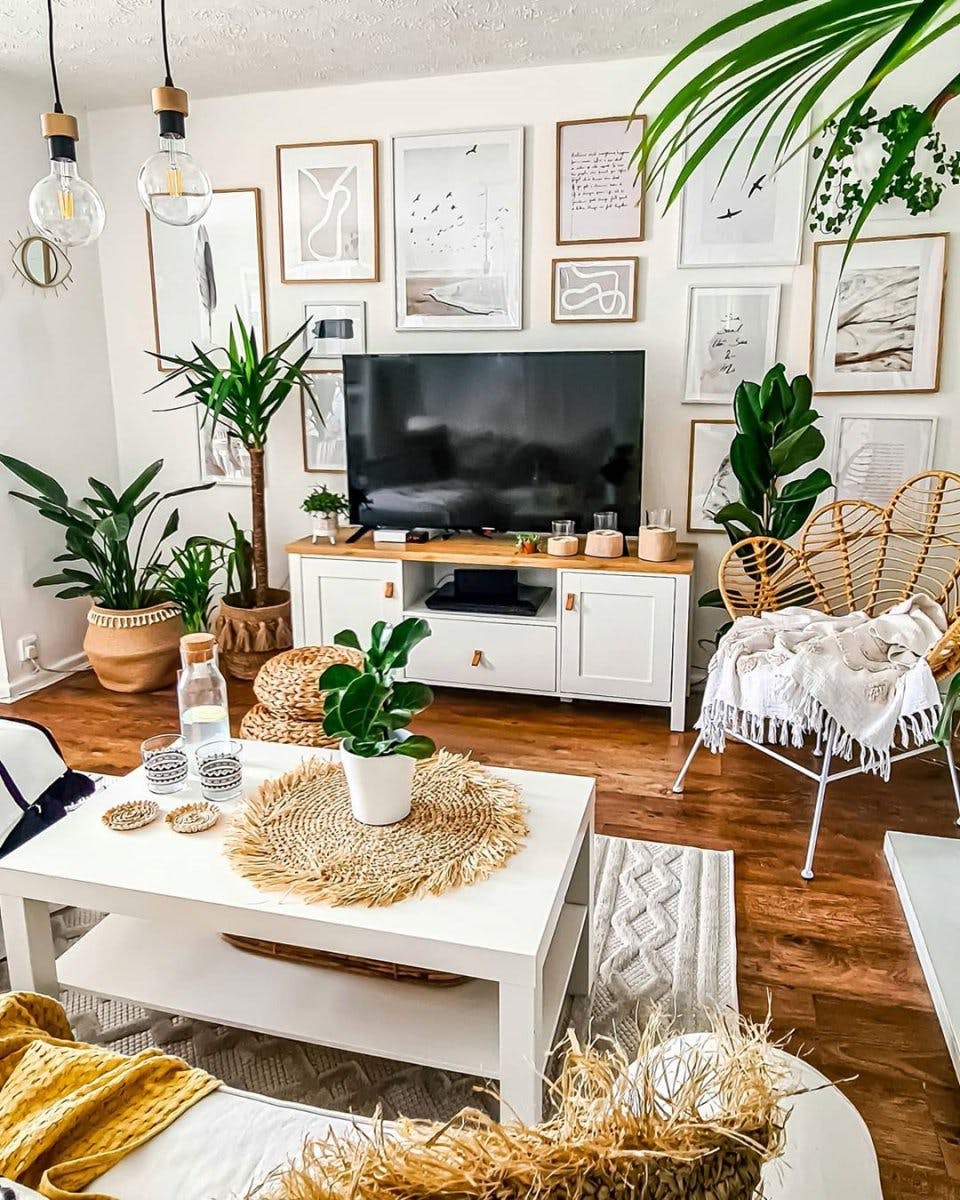 Skandinávský styl interiérového designu obývací pokoj