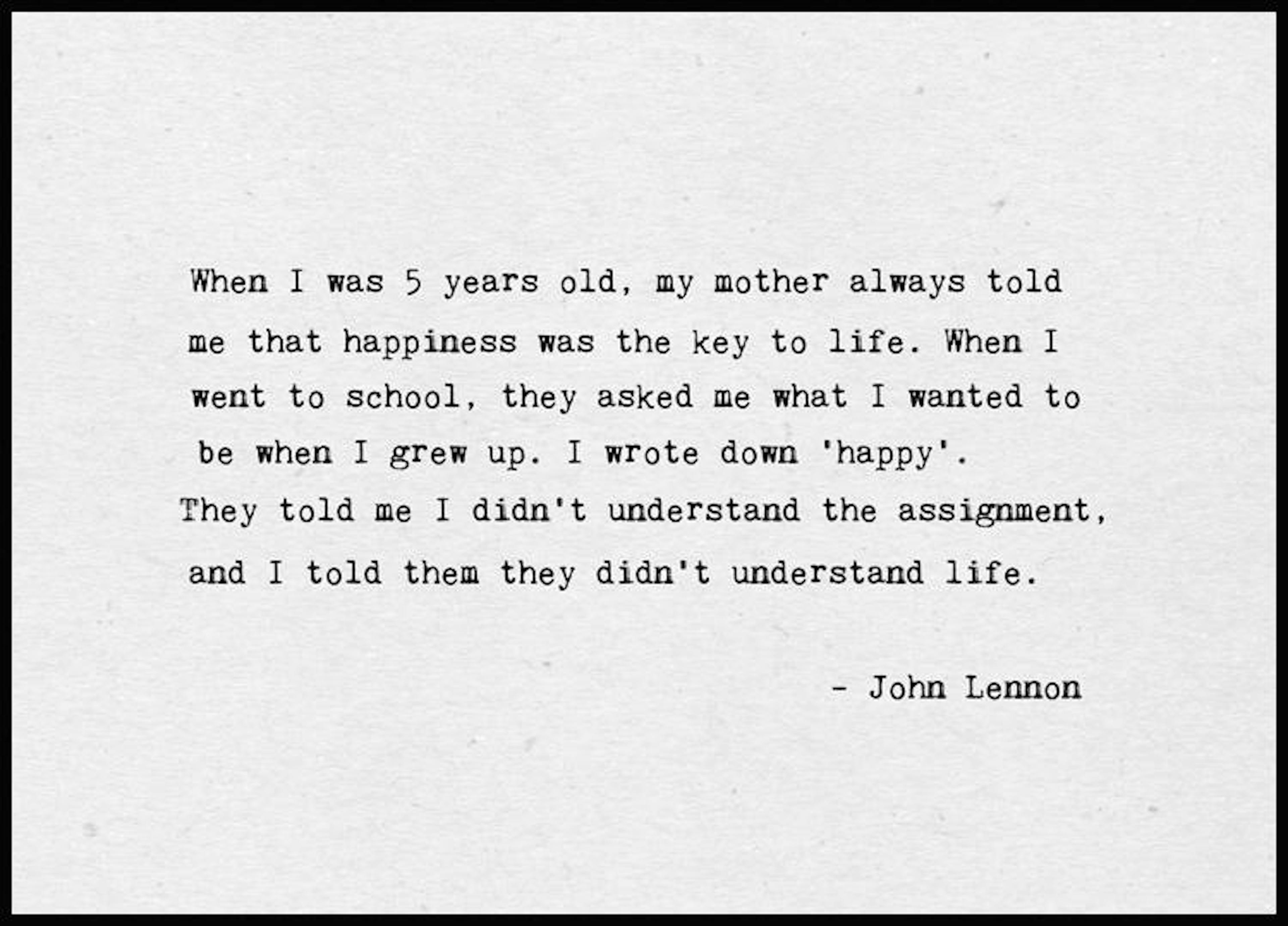 لوحة جون لينون عن السعادة 0