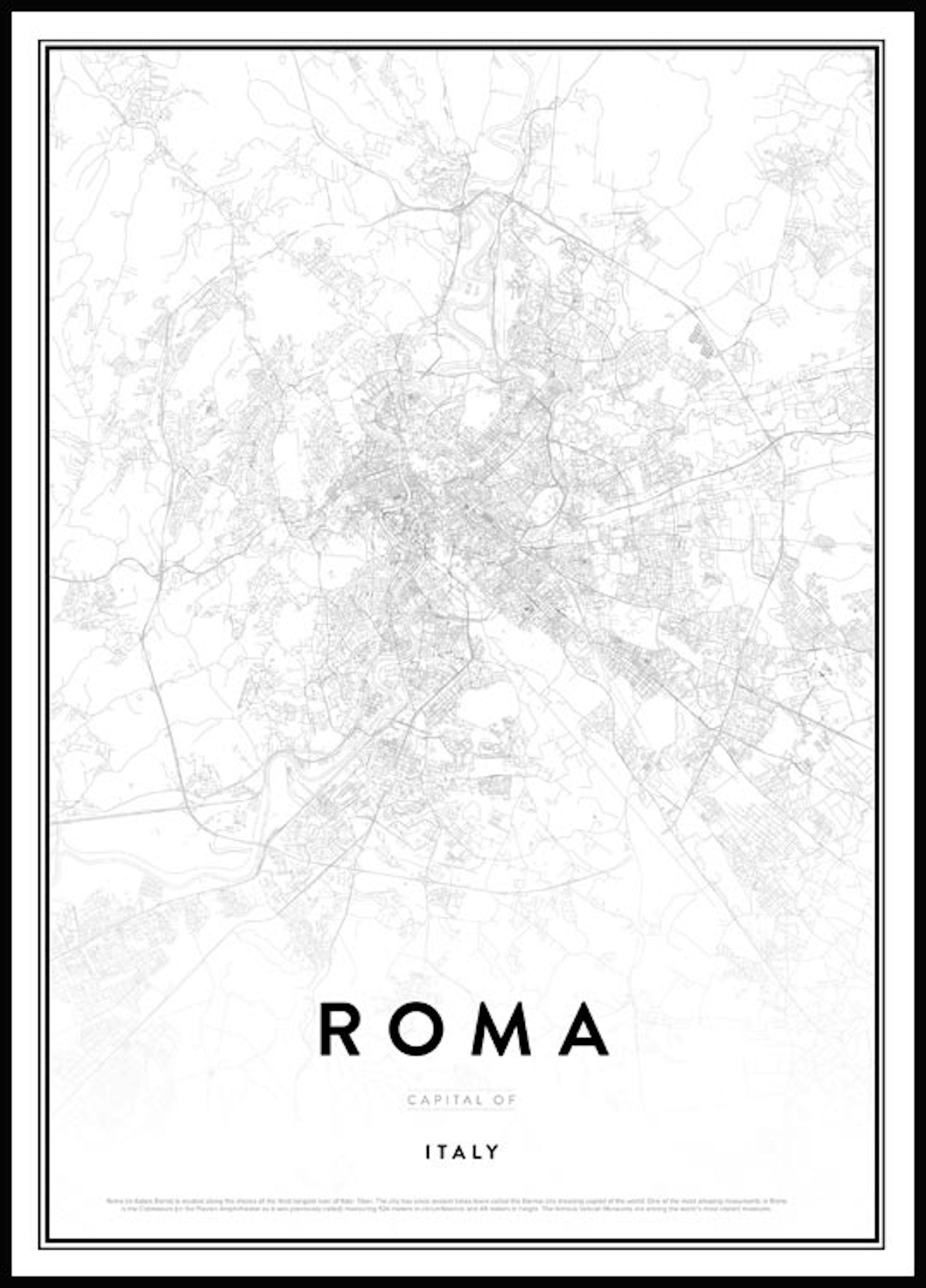 ローマの地図 ポスター 0