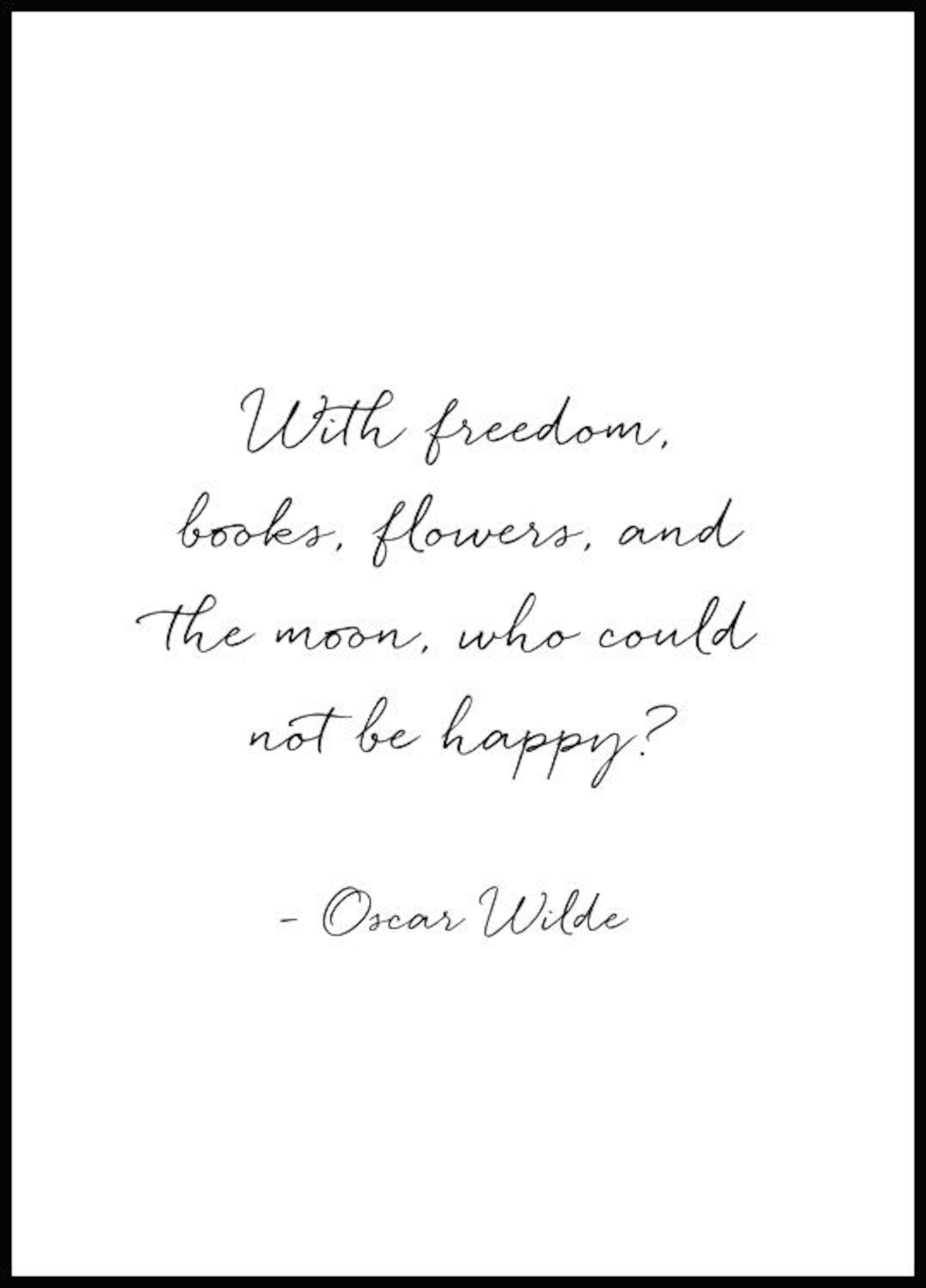 Oscar Wilde Happy Plakat 0