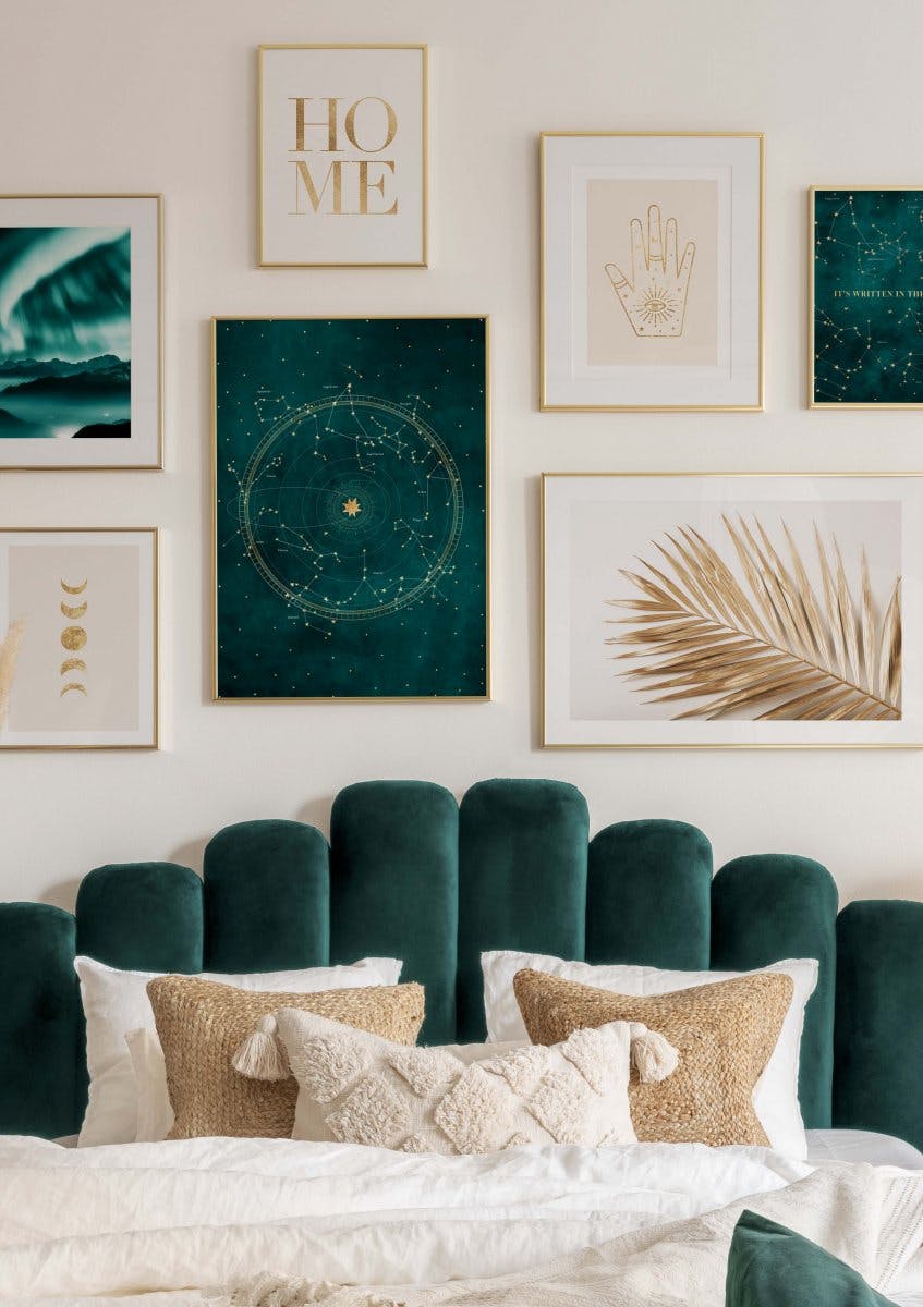 Golden Moon Phases Poster (21x30 cm) - Poster Store