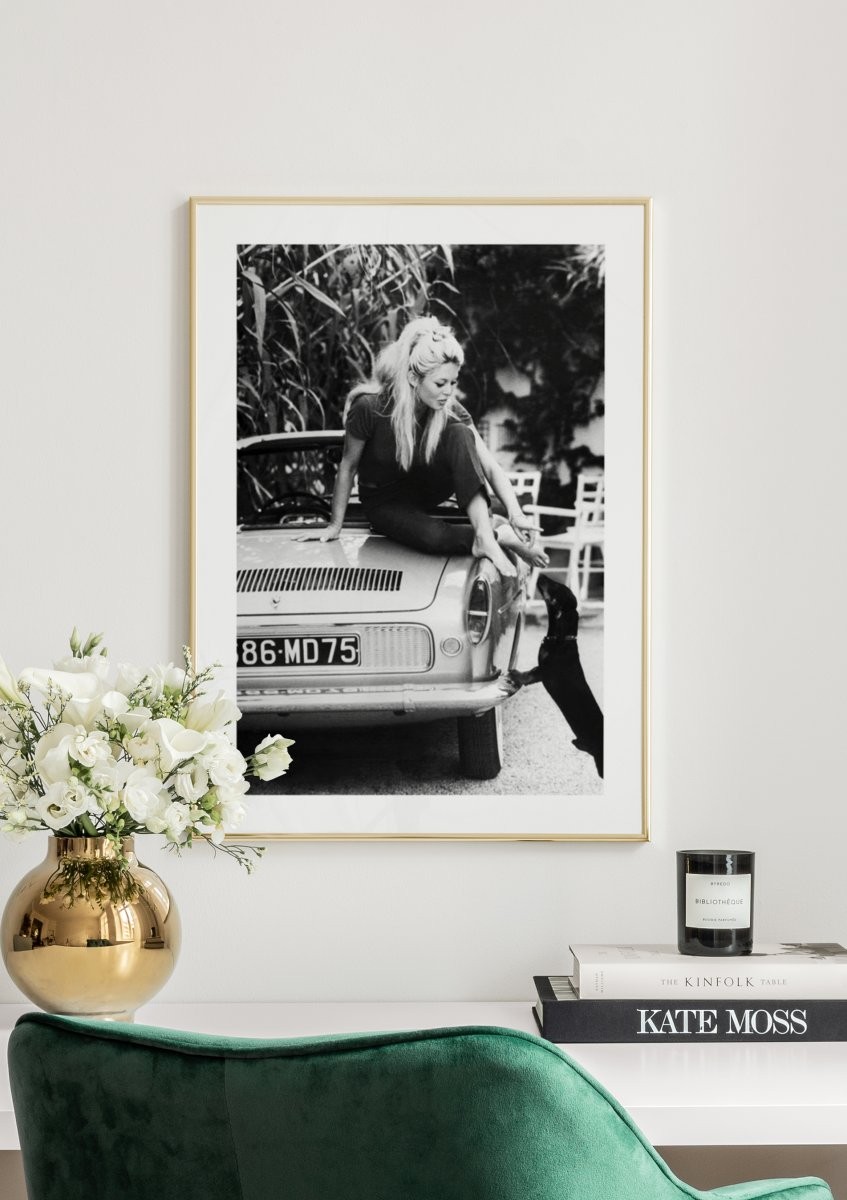 Brigitte plakat - Fotografisk poster i sort-hvid
