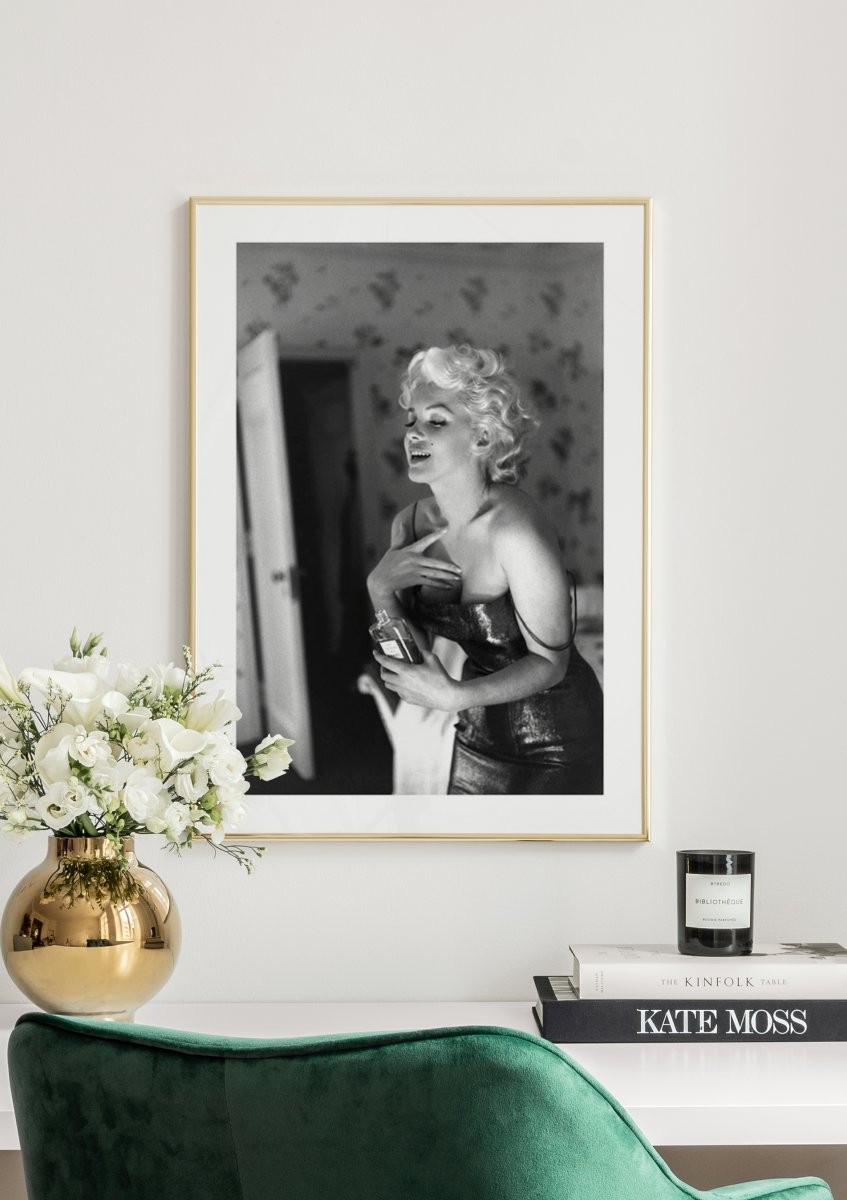 Classical gallery wall vintage posters Coco Chanel poster golden