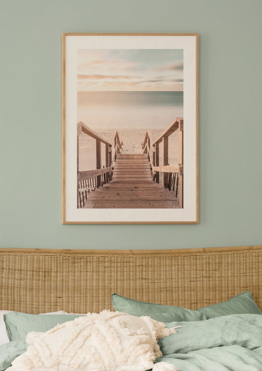 Sunrise Beach Stairs Poster (30x40 cm) - Poster Store
