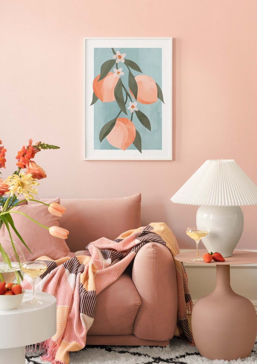 Abstract Peach Branch Poster (50x70 cm) - Poster Store