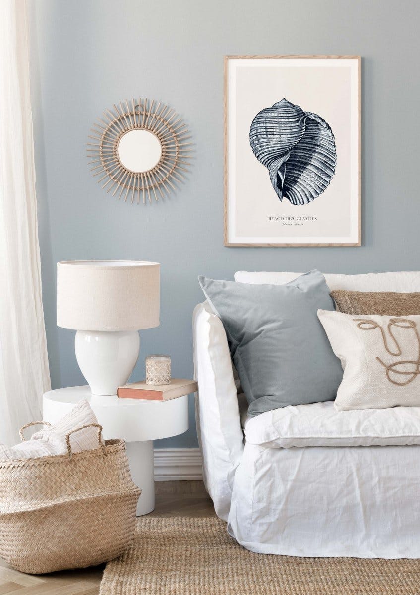 Blue Seashell Poster (21x30 cm) - Poster Store
