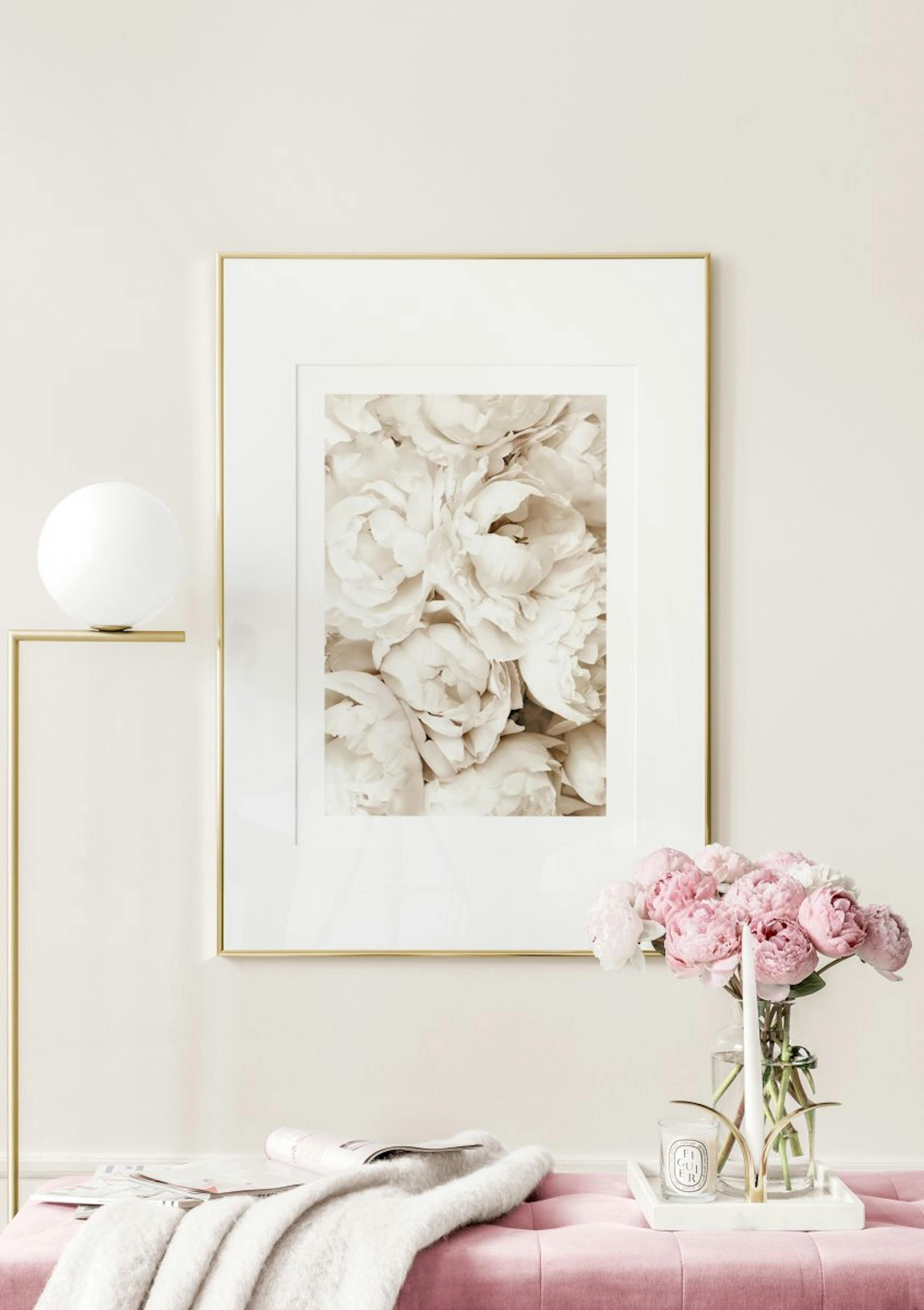 White Peonies Affiche thumbnail