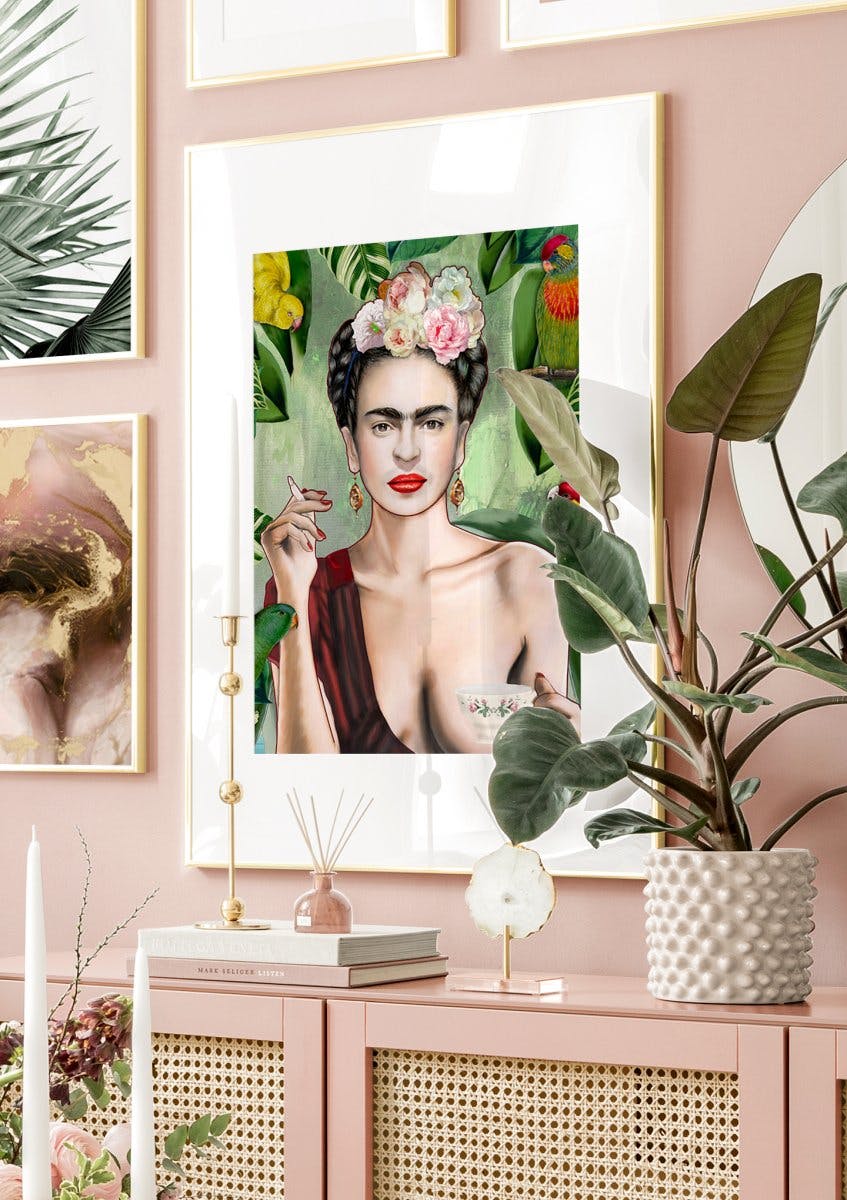 Frida Con Amigos Poster (40x50 cm) - Poster Store