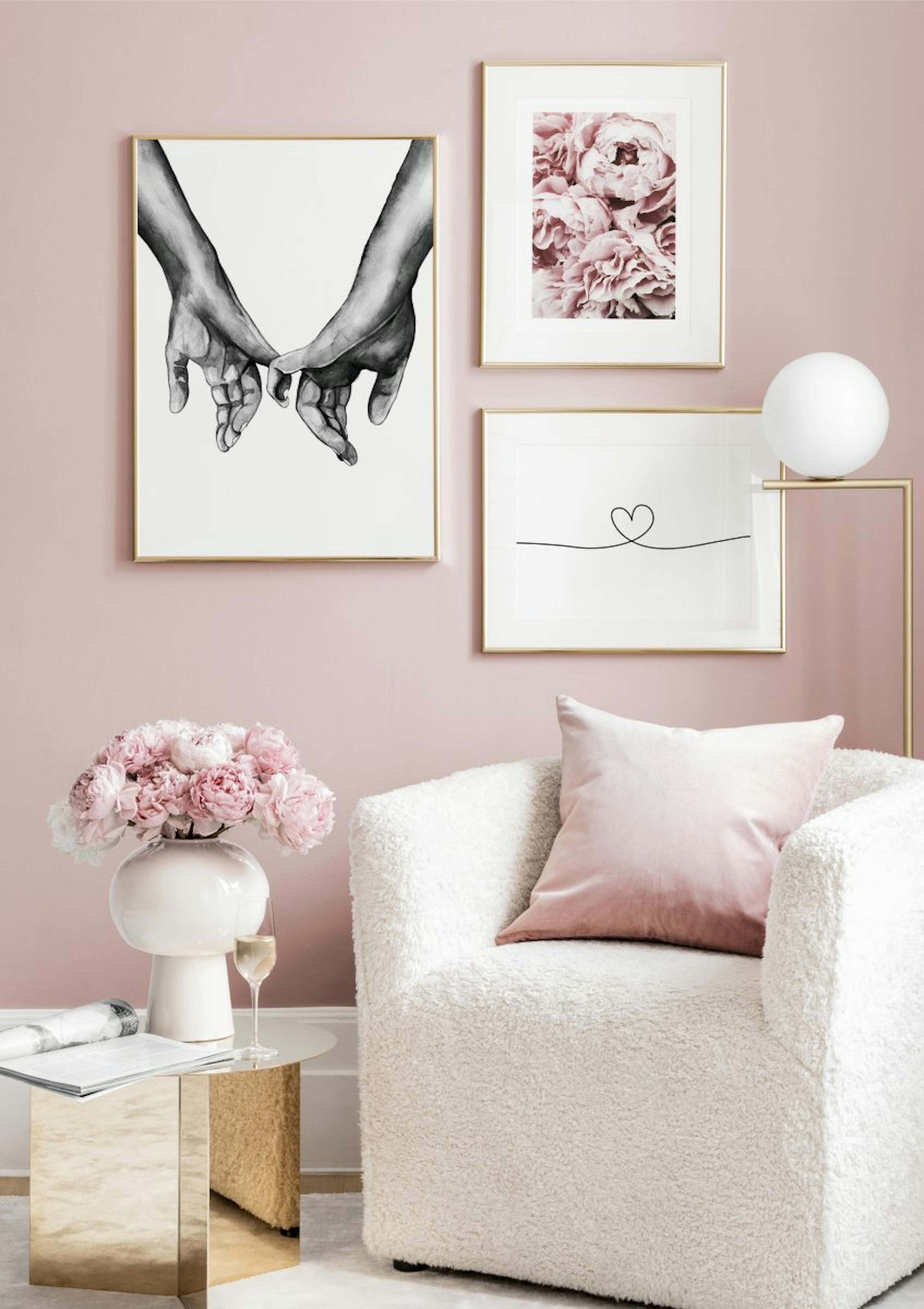 Rózsaszín bazsarózsa álom poszter thumbnail