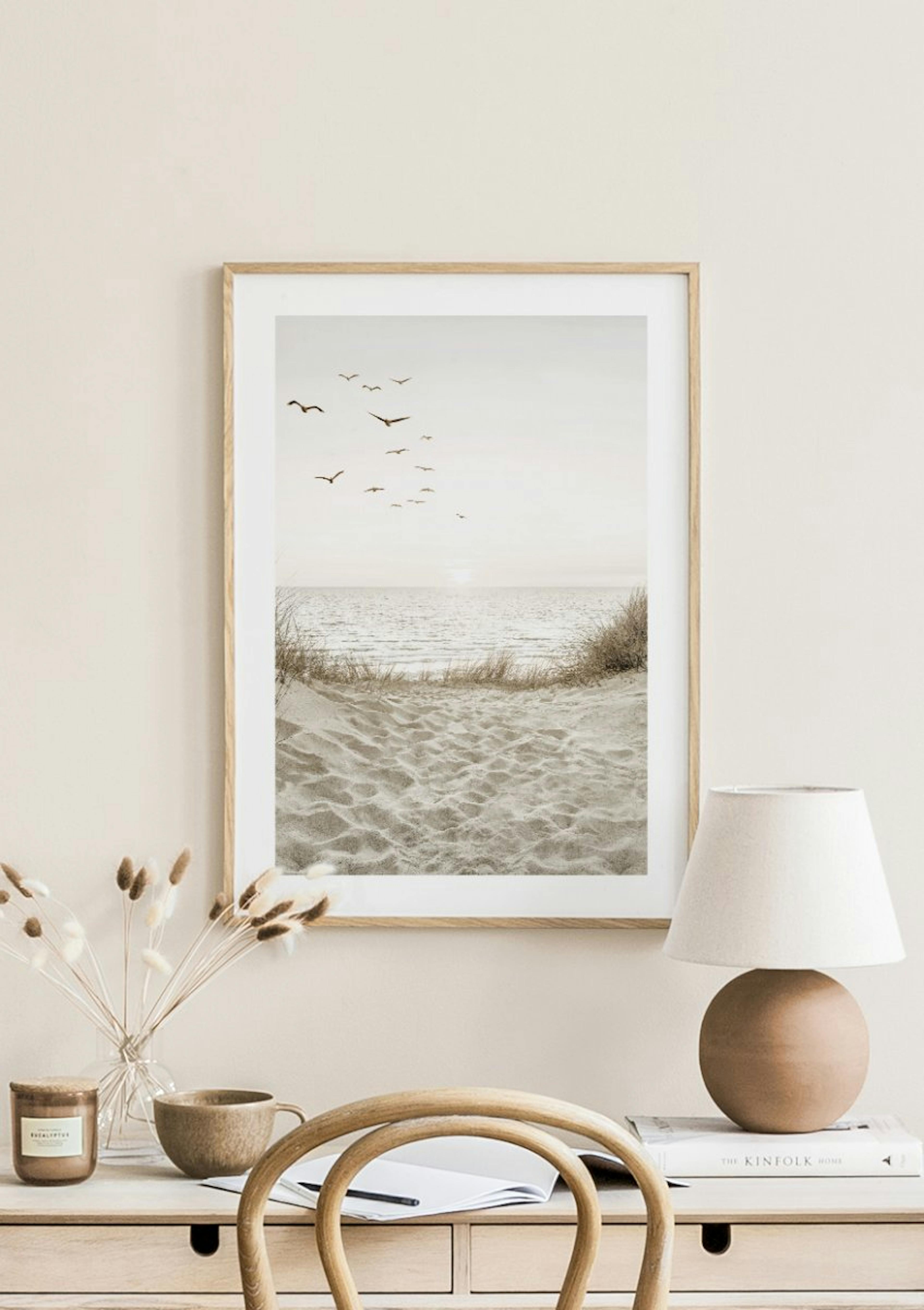 Birds by the Beach Poster thumbnail