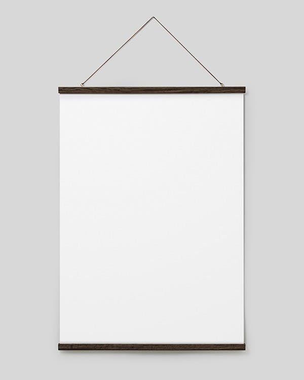 Chêne foncé Porte-affiche 71 cm, Fermeture Magnétique (71 cm) - Poster Store