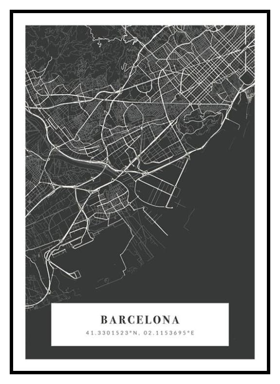 Carte No1 Nuit Poster Personnalisé (50x70 cm) - Poster Store