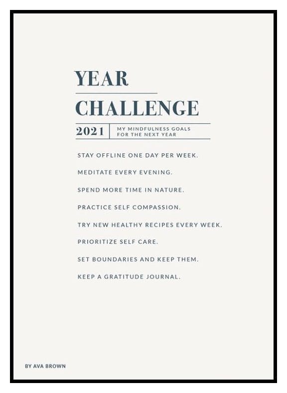 Year Challenge persoonlijke poster (30x40 cm) - Poster Store