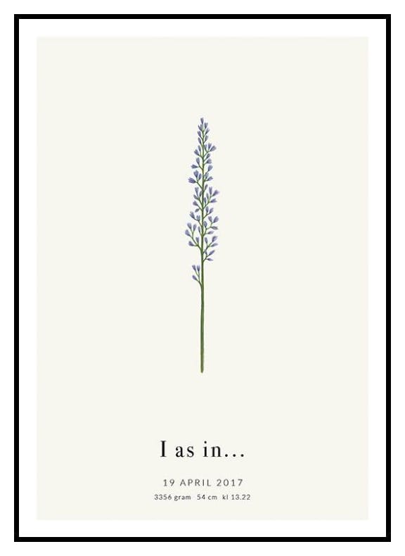 Botanic Letter I Personal Poster (30x40 cm) - Poster Store