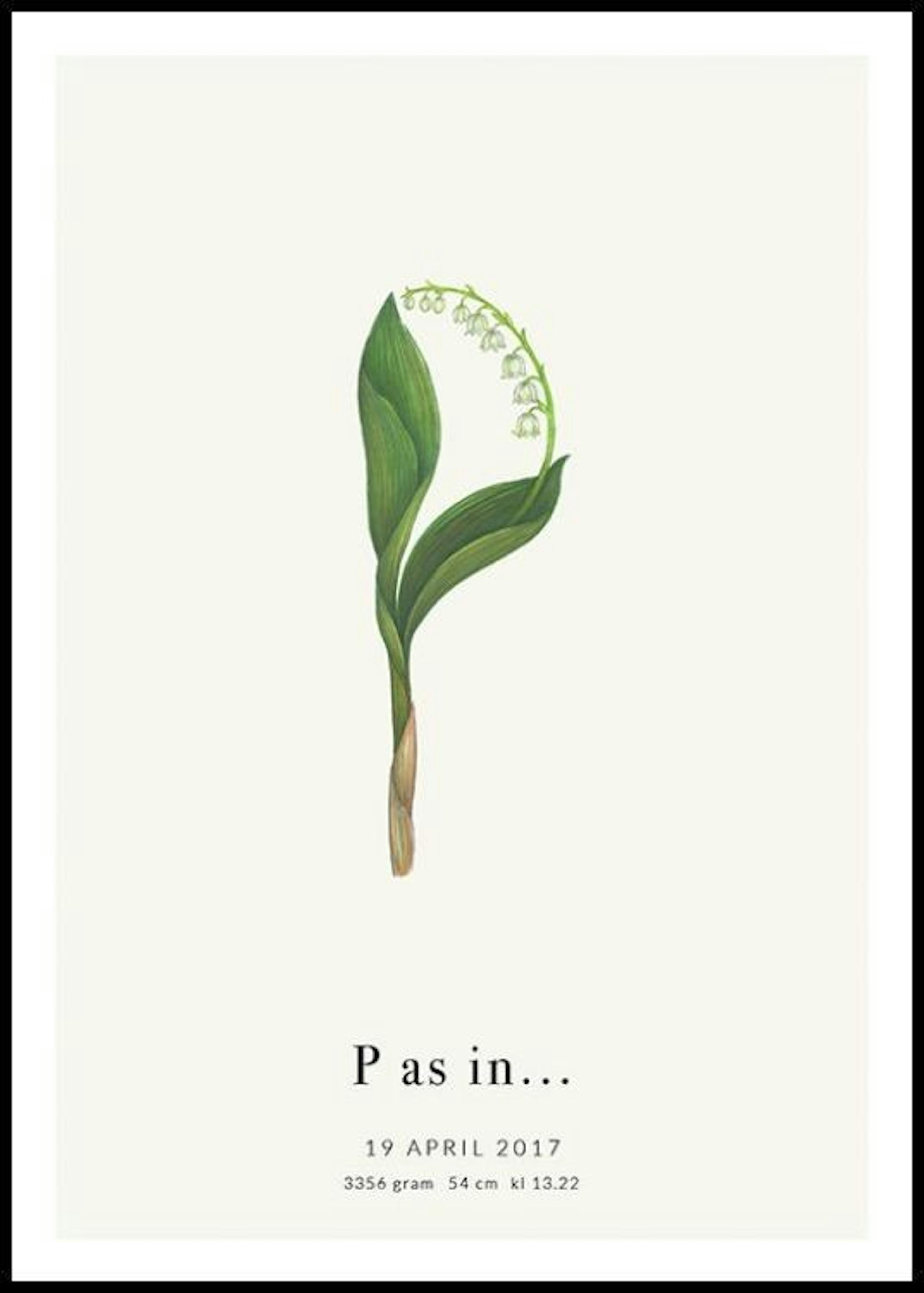 Botanischer Buchstabe P Personalisiert Poster thumbnail