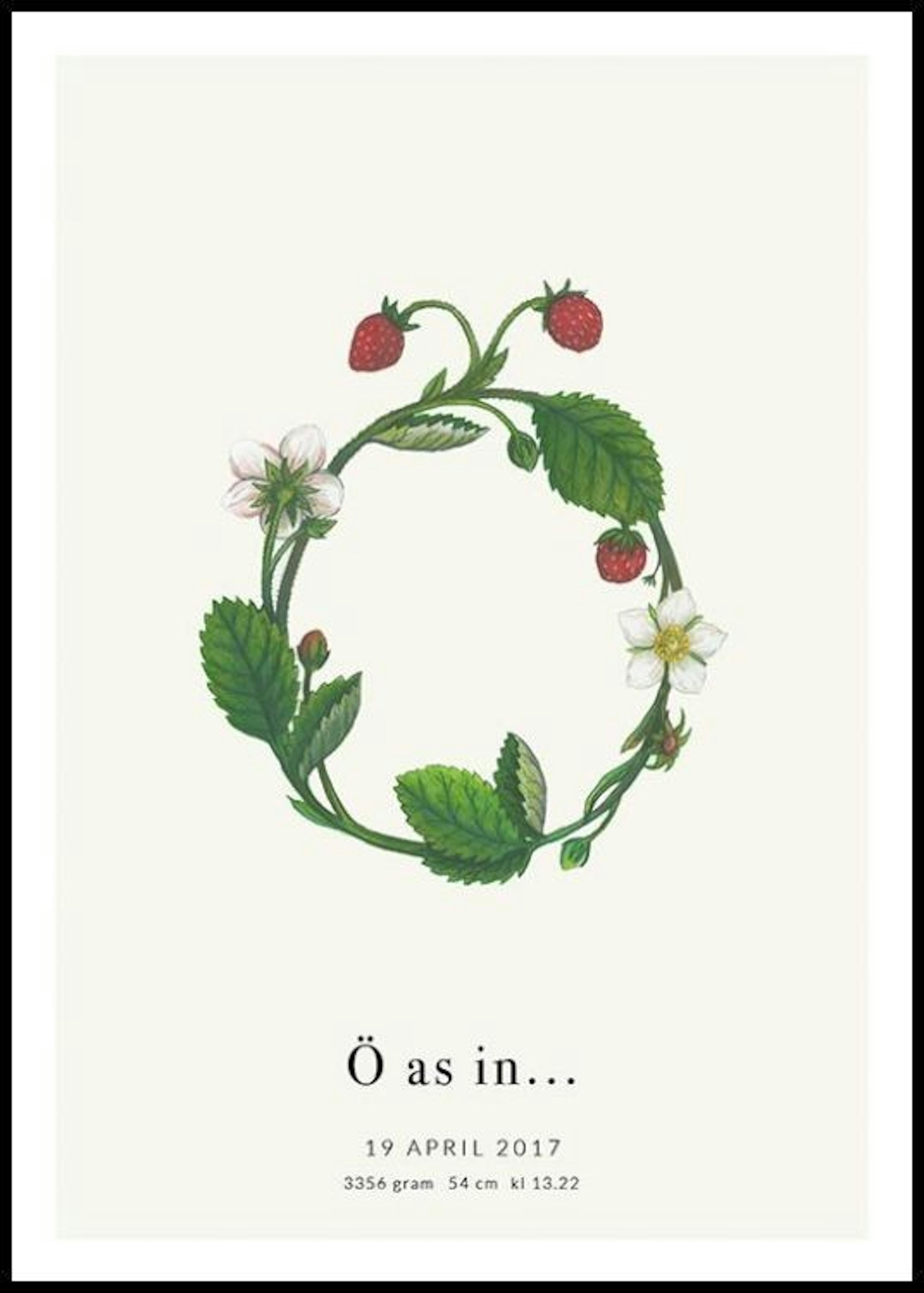 Lettera botanica Ö poster personalizzato 0