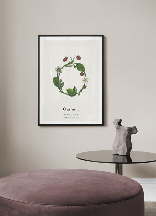 Botanic Letter Ö Personal Poster (30x40 cm) - Poster Store