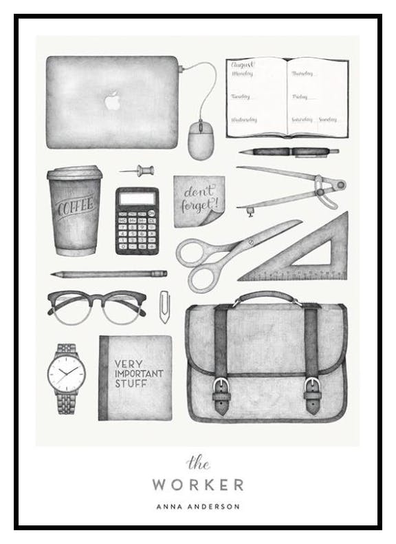 Le Travailleur Poster Personnalisé (30x40 cm) - Poster Store
