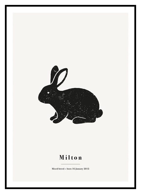 Il mio coniglio poster personalizzato (50x70 cm) - Poster Store