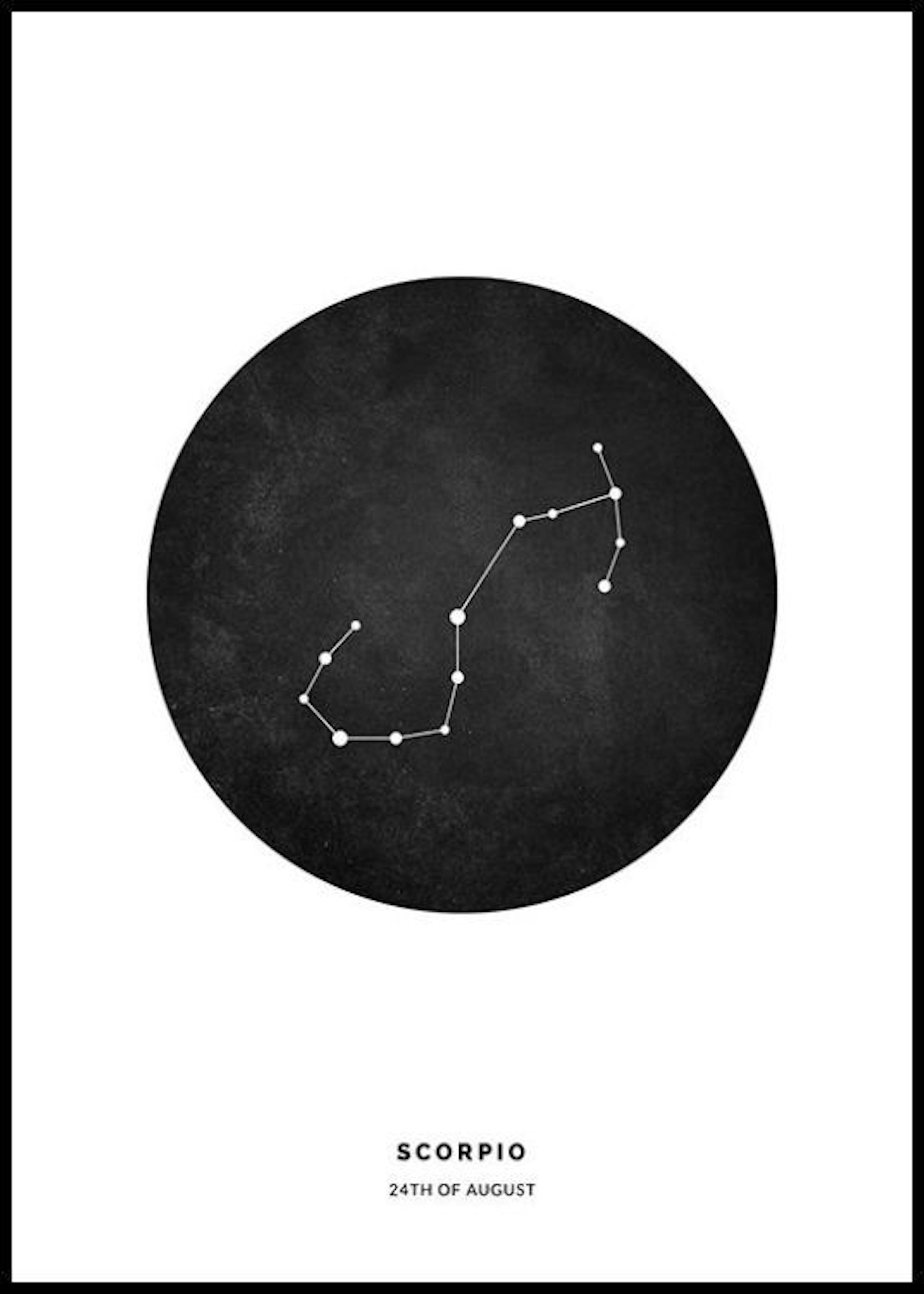 Star Sign Black Scorpio persoonlijke poster 0