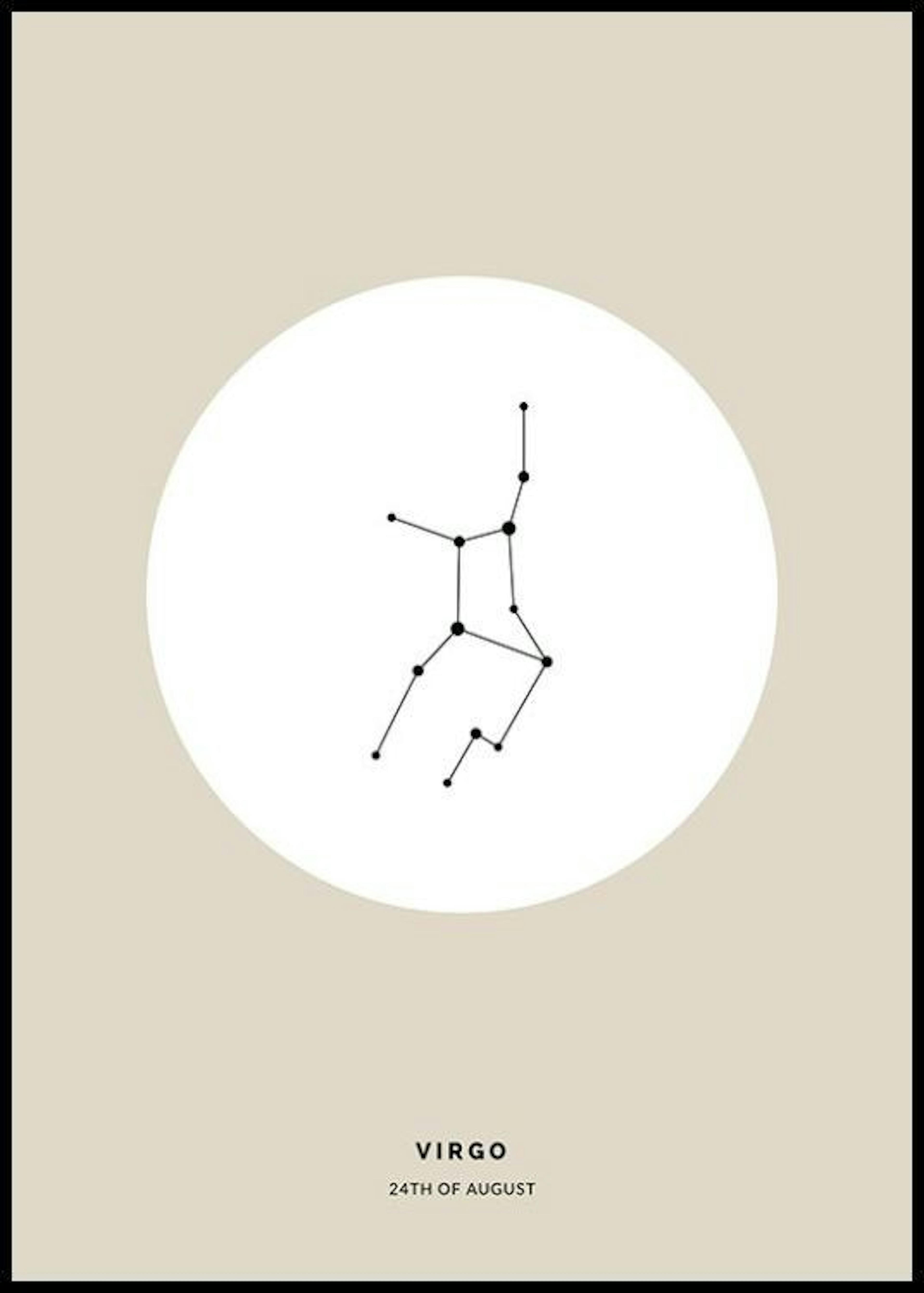 Sternzeichen Beige Jungfrau Personalisiert Poster thumbnail
