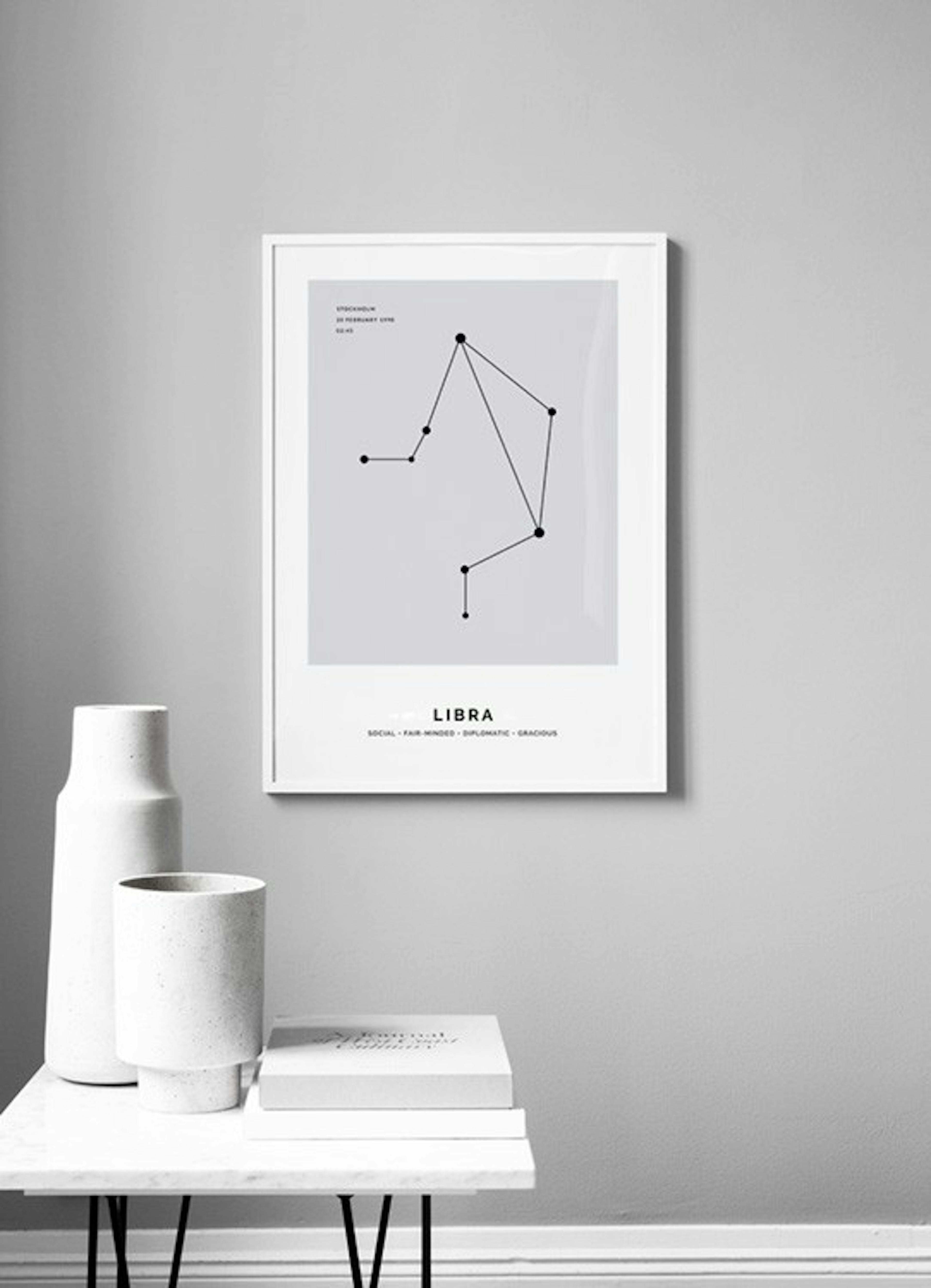 Constellation Gris Balance Poster Personnalisé thumbnail