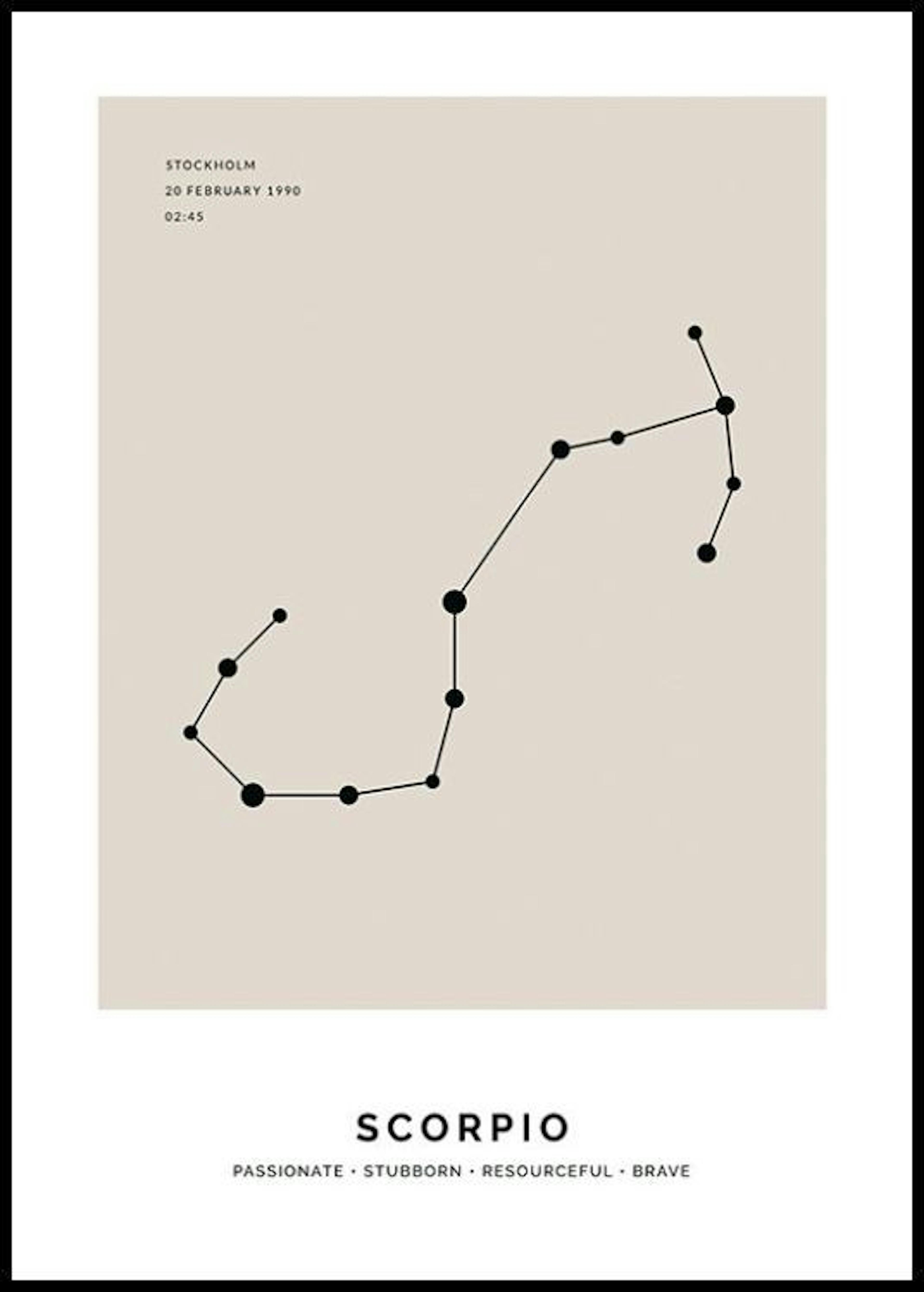 Constellation Beige Scorpio Personal Poster thumbnail