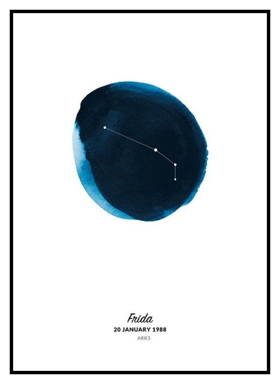 Signe du Zodiaque Bélier Poster Personnalisé (50x70 cm) - Poster Store