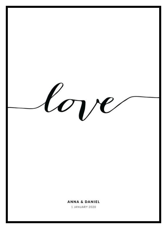 Love Line Personal Poster (30x40 cm) - Poster Store