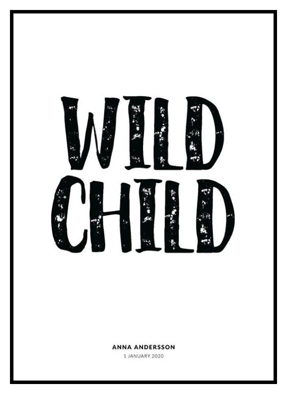 Wild Child Personal Poster (30x40 cm) - Poster Store