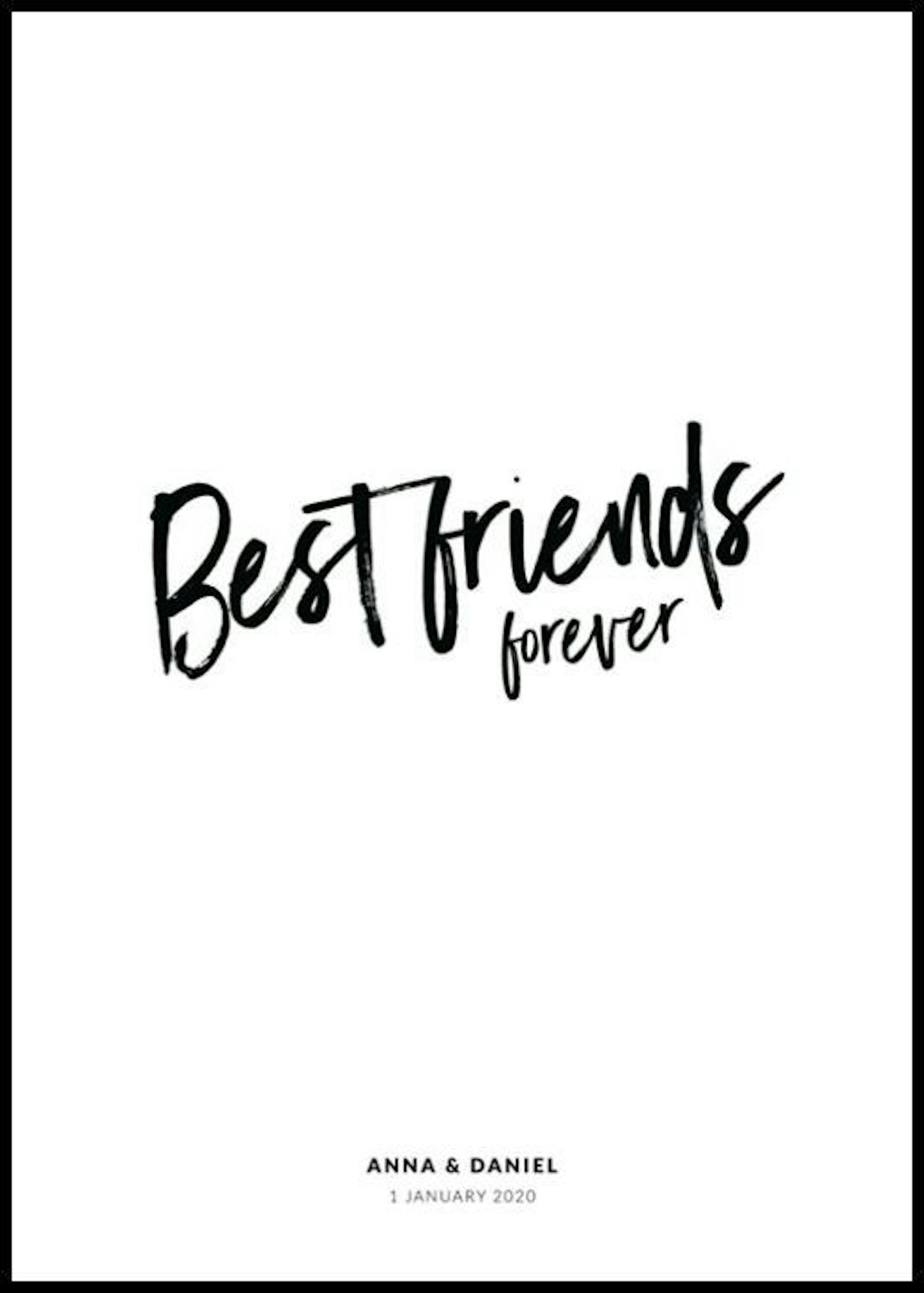 Migliori amici per sempre poster personalizzato 0