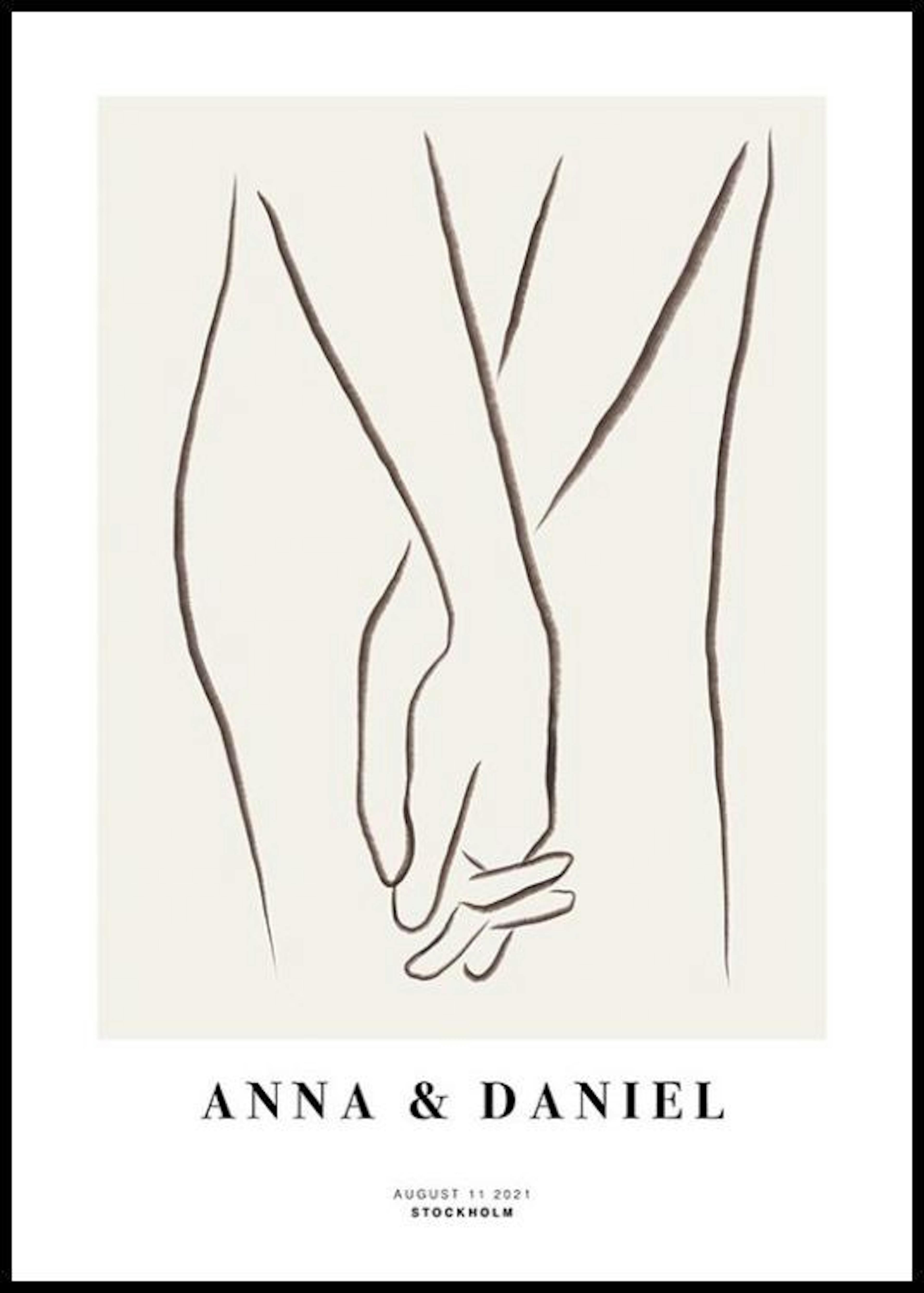 Händchenhalten Personalisiert Poster thumbnail