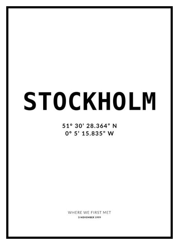 Platsen Personlig Poster (50x70 cm) - Poster Store