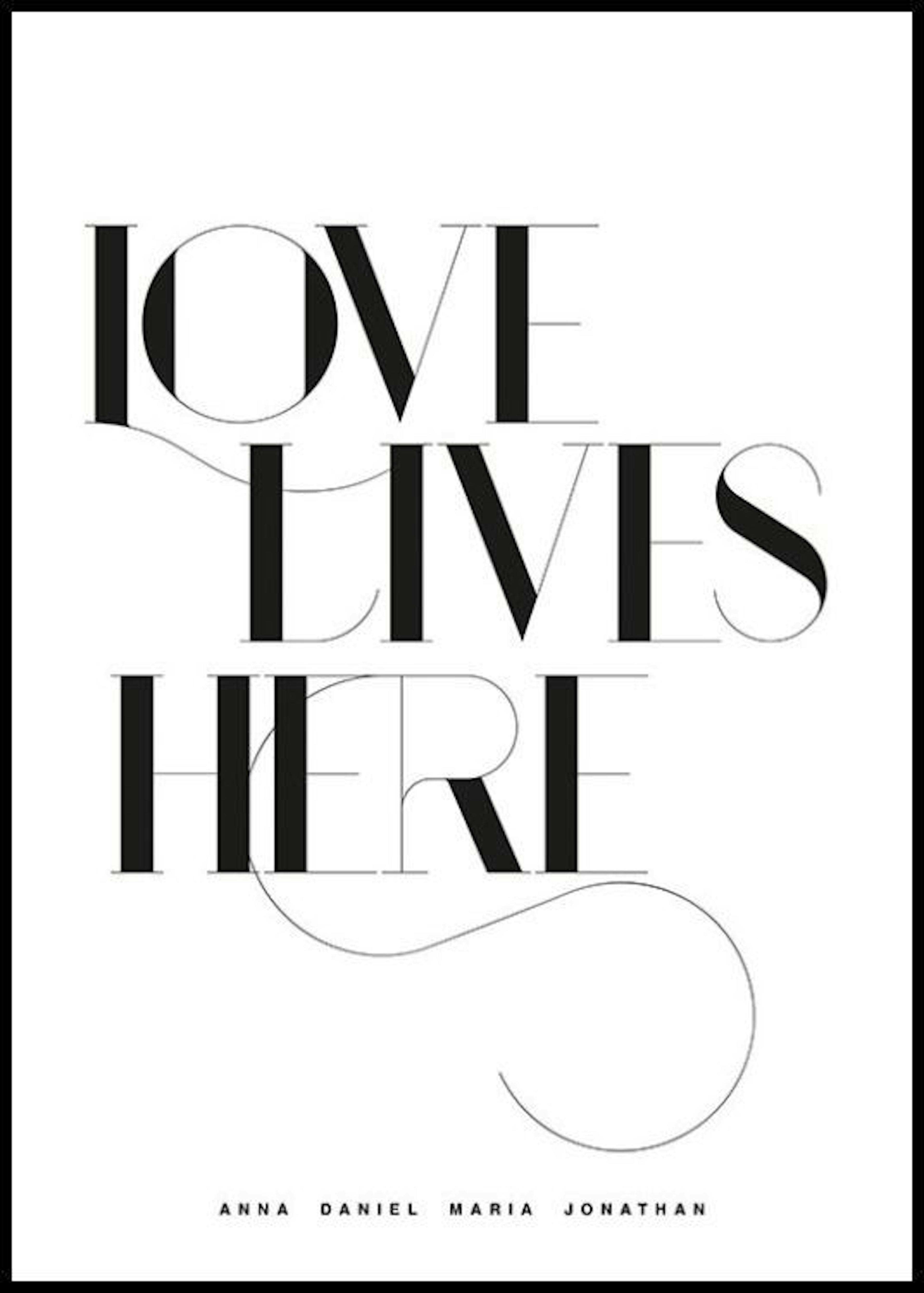 L'amore vive qui N. 1 poster personalizzato 0