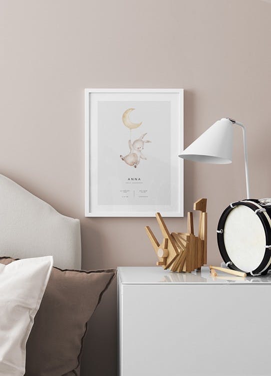 Flying Bunny Personal Poster (50x70 cm) - Poster Store