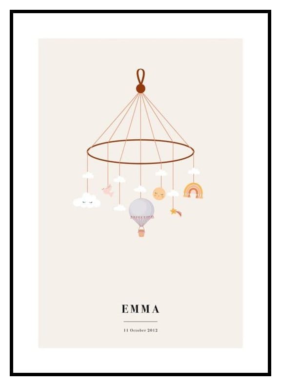 Himmel mobil Personlig Poster (50x70 cm) - Poster Store