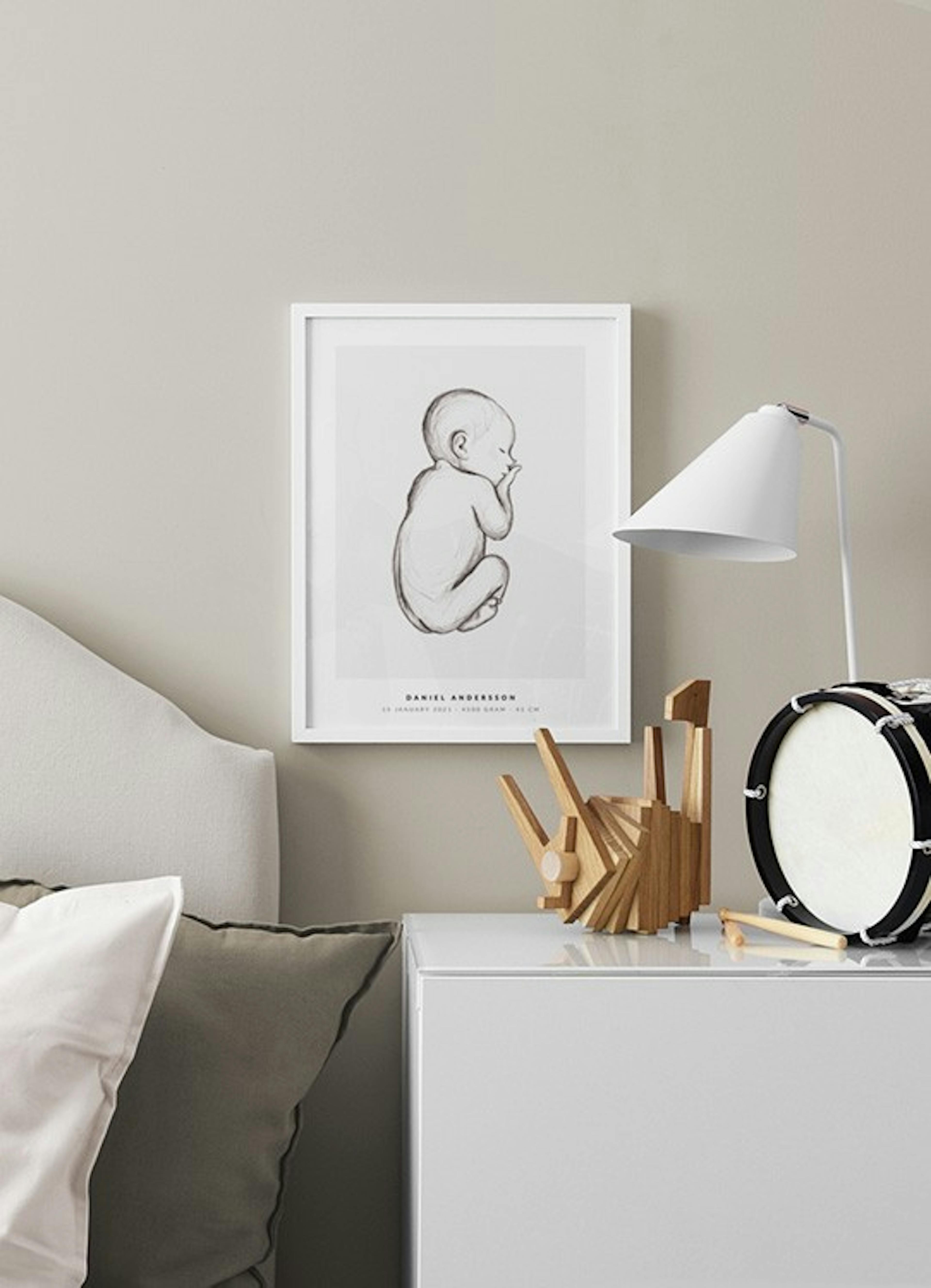 Schlafendes Baby Personalisiert Poster thumbnail