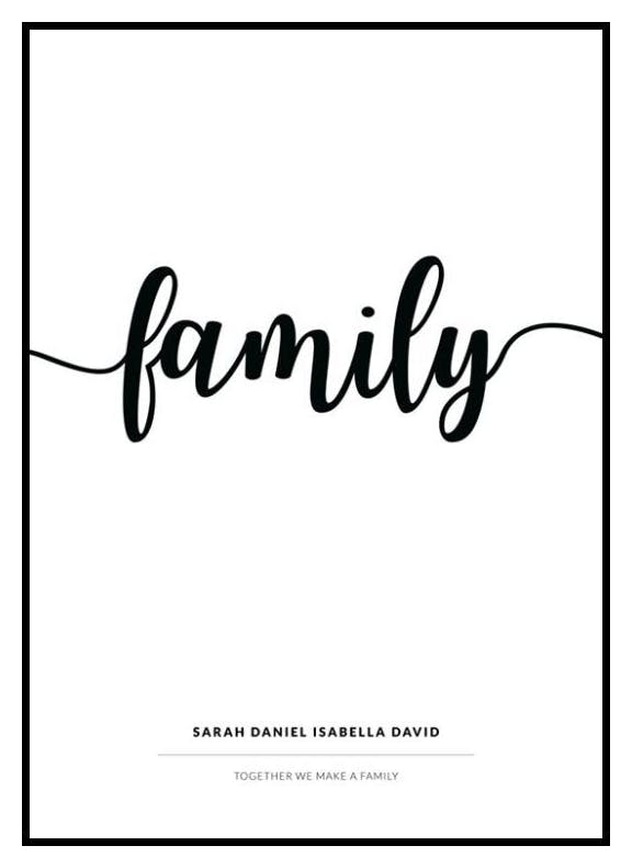 Family Personal Poster (50x70 cm) - Poster Store