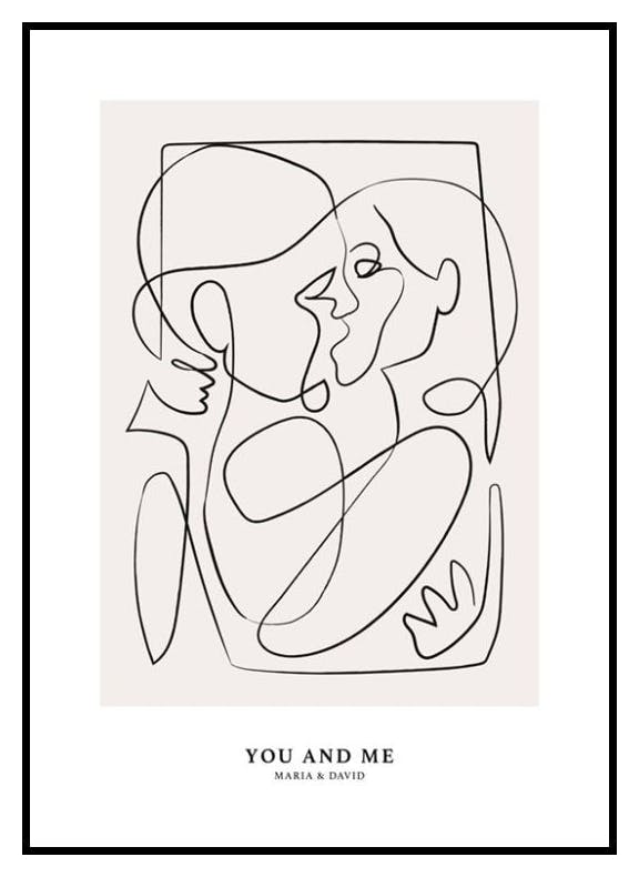 Abstrakte figurer nr. 2 personlig plakat (30x40 cm) - Poster Store