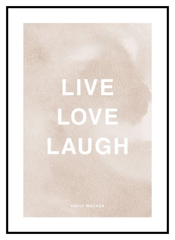 Beige Citat Personlig Poster (30x40 cm) - Poster Store