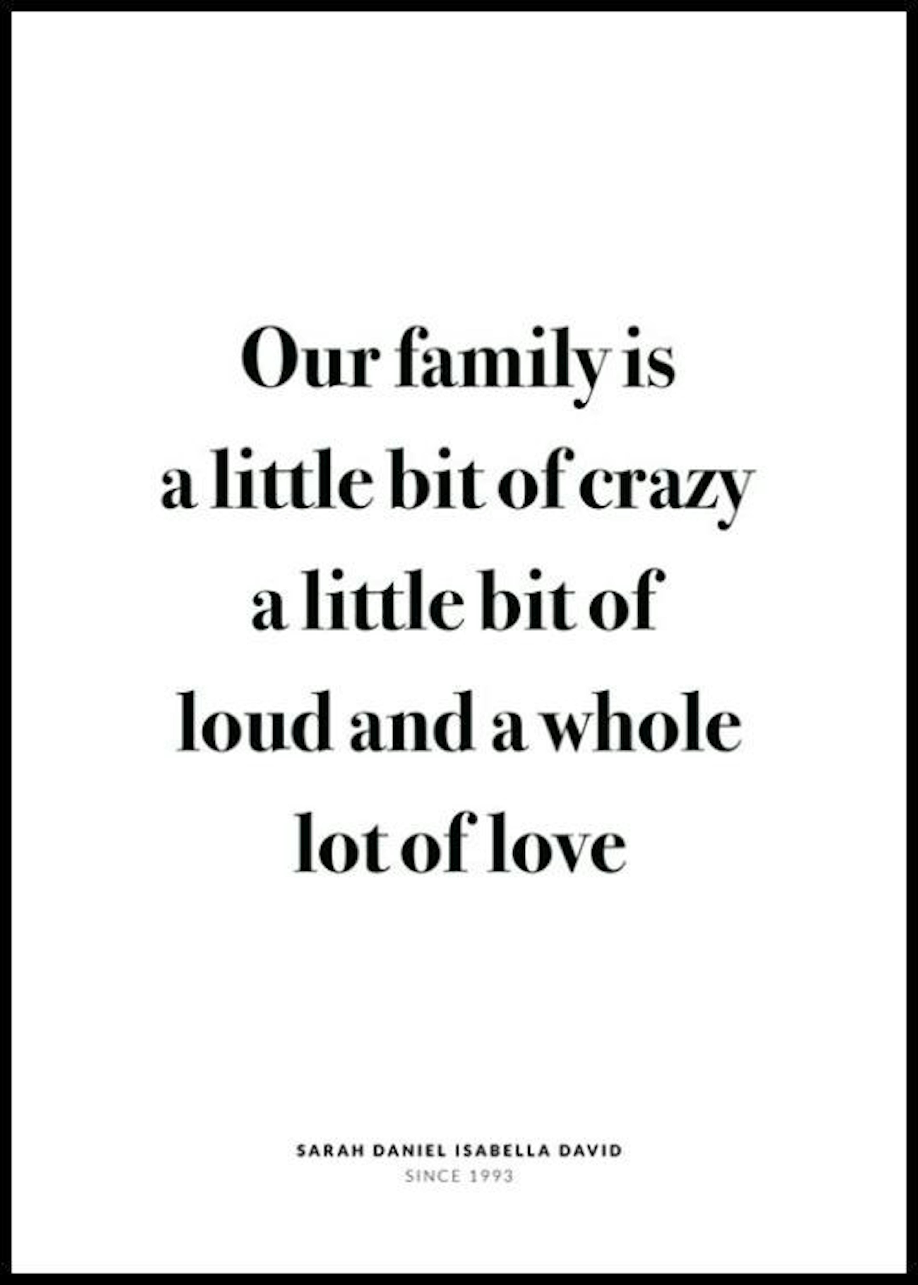 Famiglia pazza poster personalizzato thumbnail